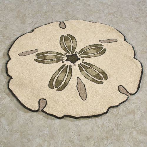 Sand Dollar Shaped Round Rug