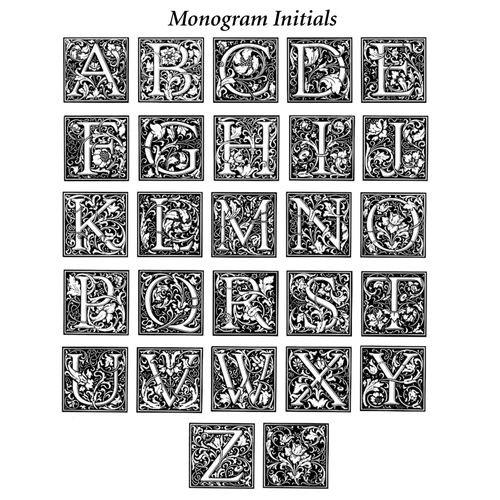 Monogram Wall Clock Antique Copper Thumbnail Image