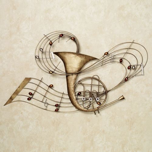 Among The Music French Horn Metal Wall Art