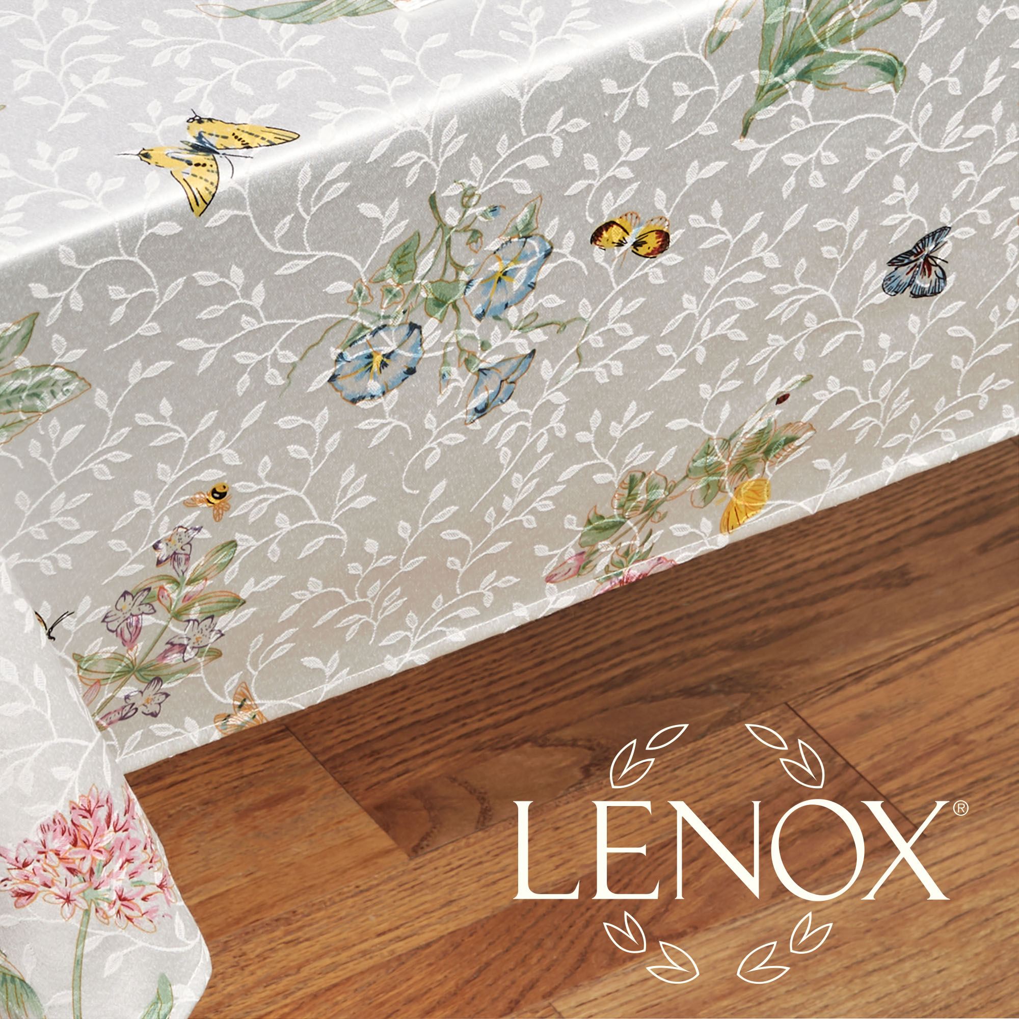Butterfly Meadow Round Tablecloth White 70 Diameter