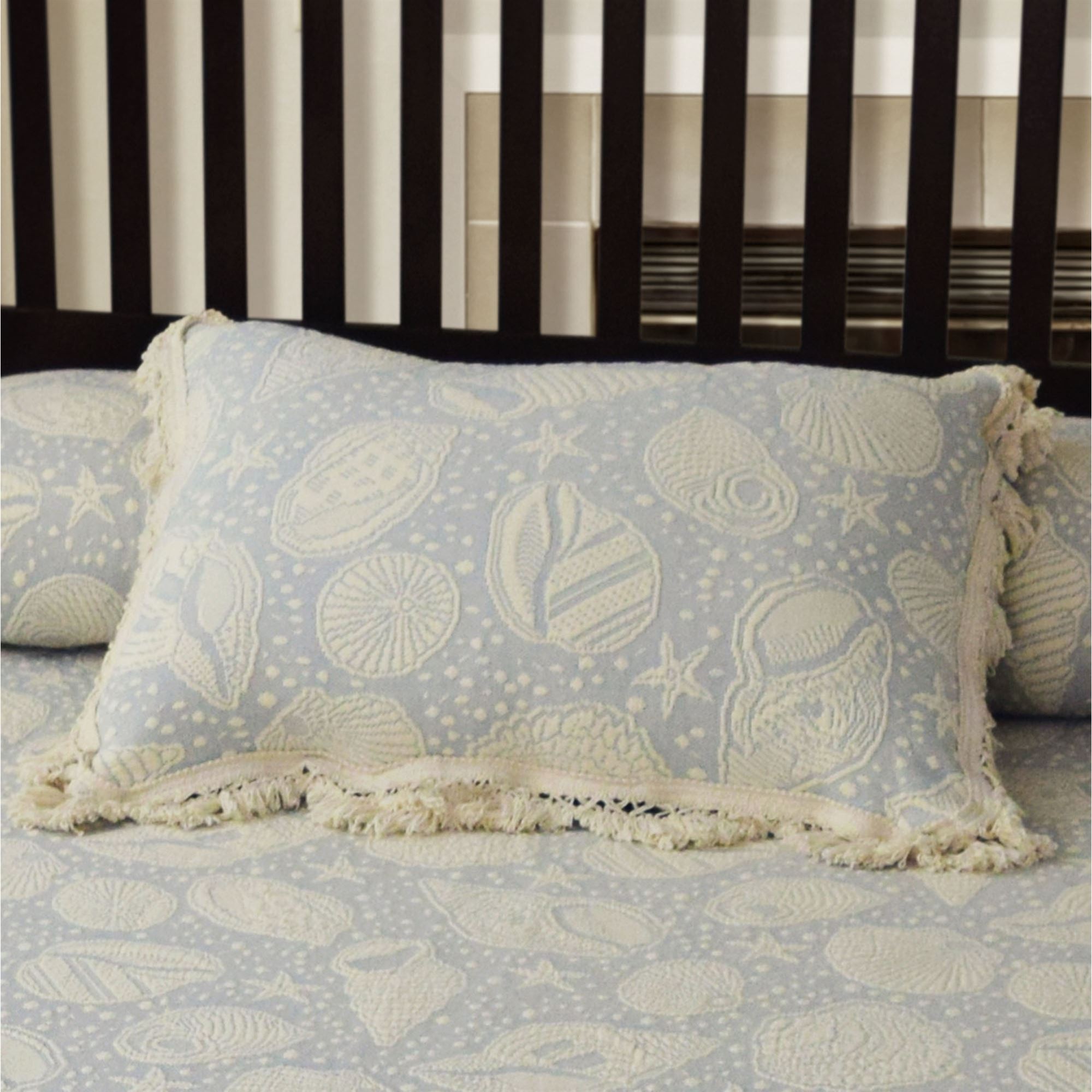 Shell Bedspread Seashell Coastal Woven Matelasse Bedspread Bedding