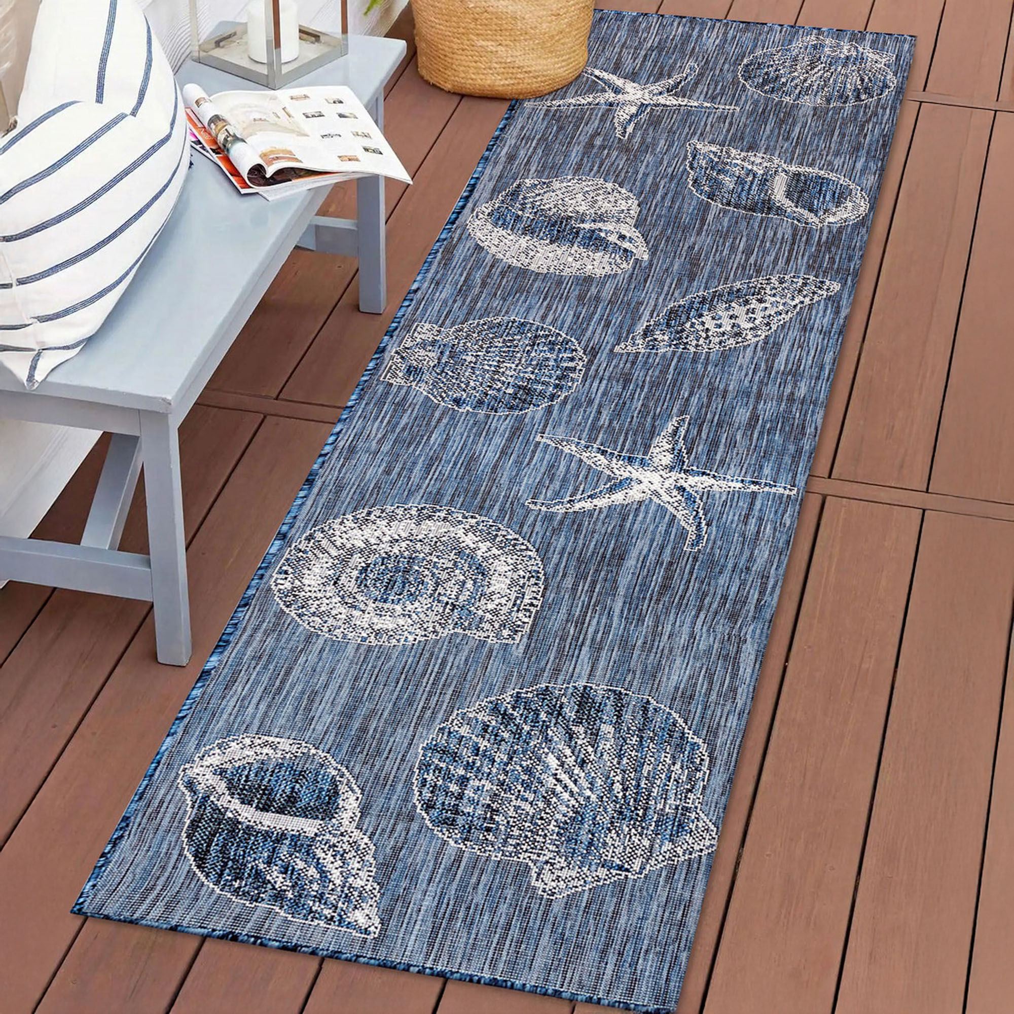 Lioran Shell Coastal Indoor Outdoor Rug Runner