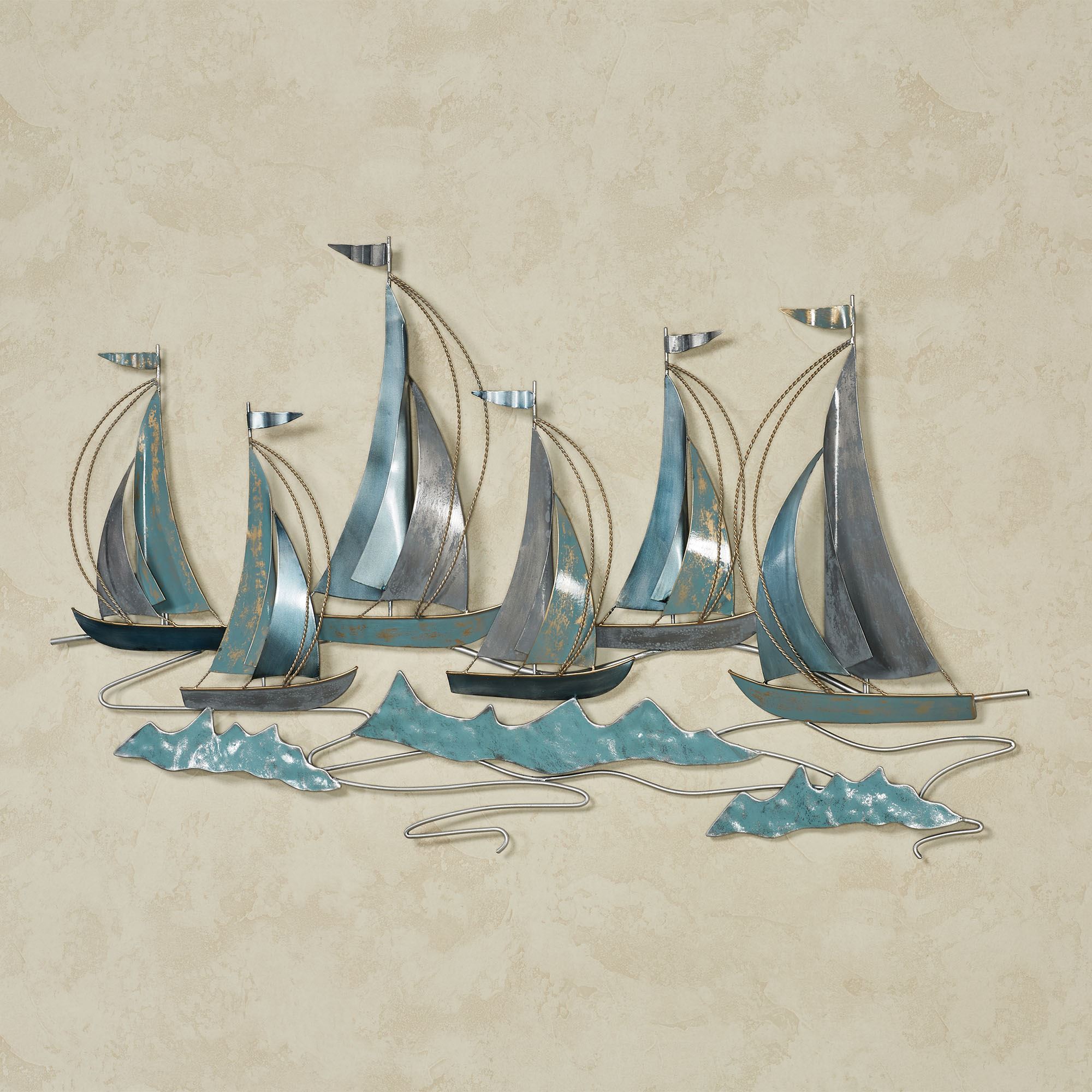 Afternoon Regatta Sailboat Metal Wall Art - Main Image