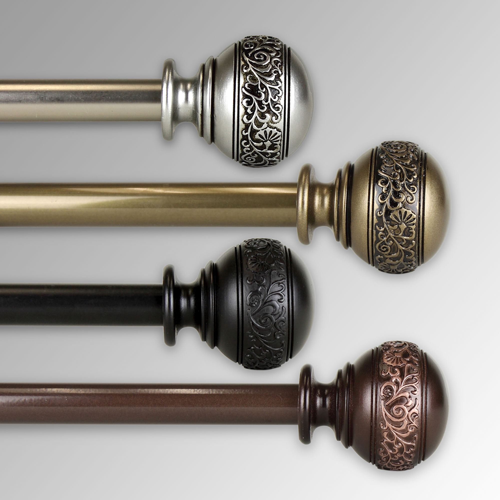Valeriana Single Decorative Curtain Rod Set