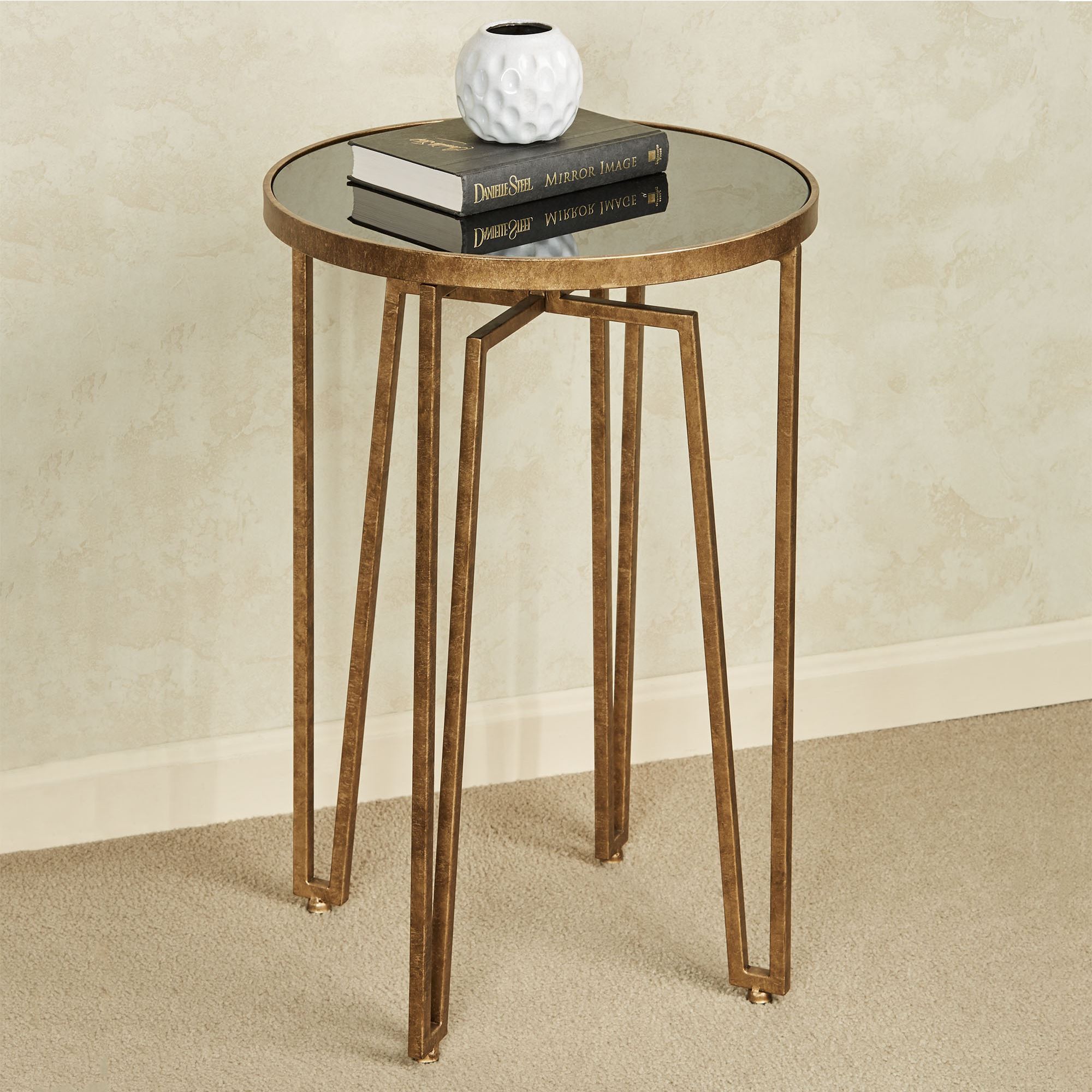 Metal Round Accent Table
