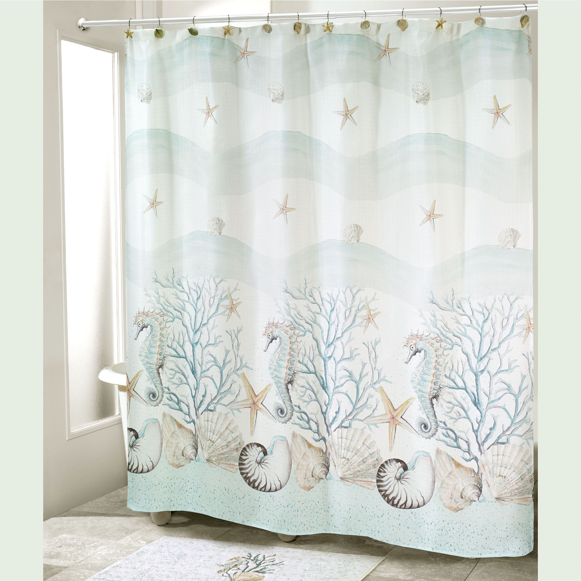 Coastal Terrazzo Shower Curtain