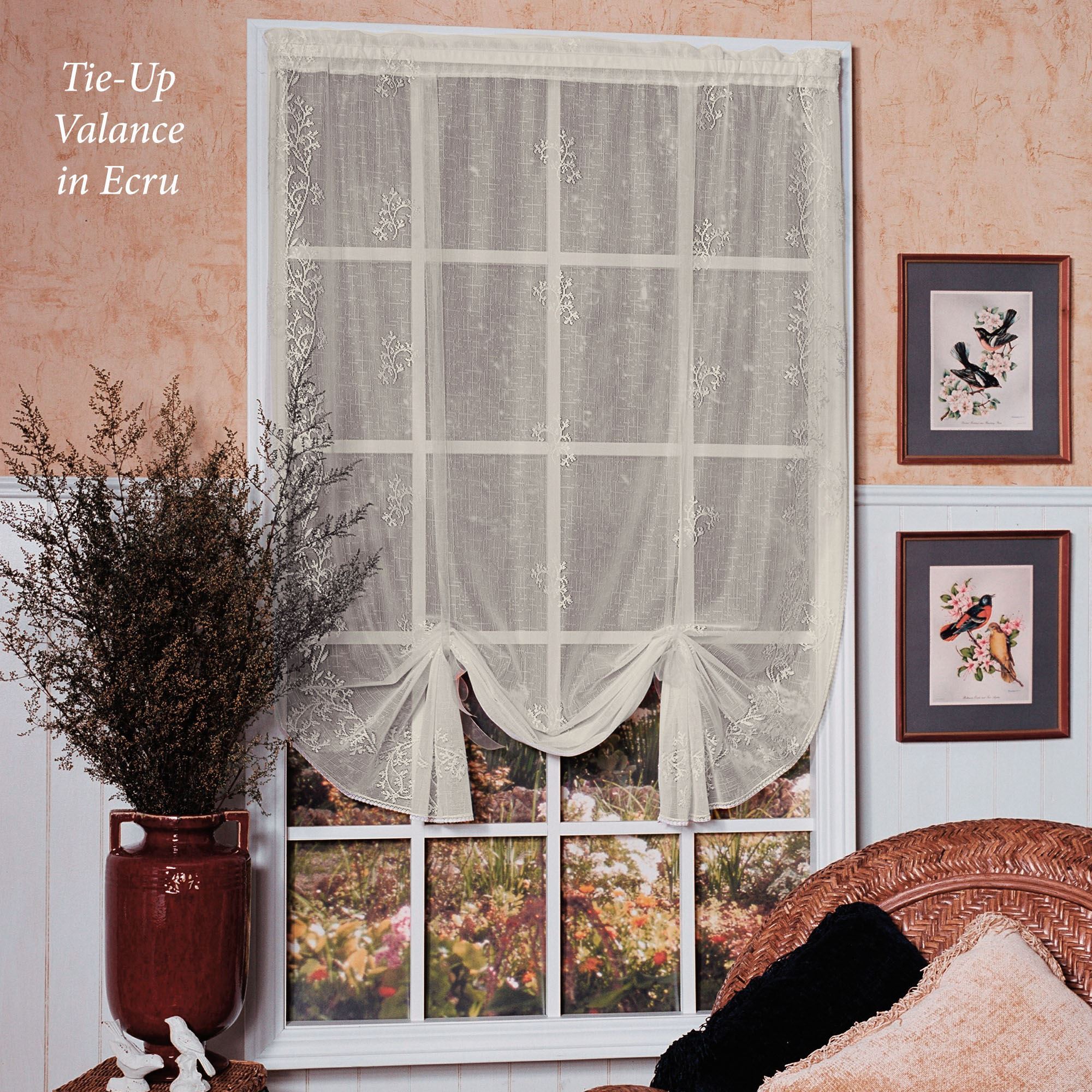 Floral Estate Lace Window Treatment