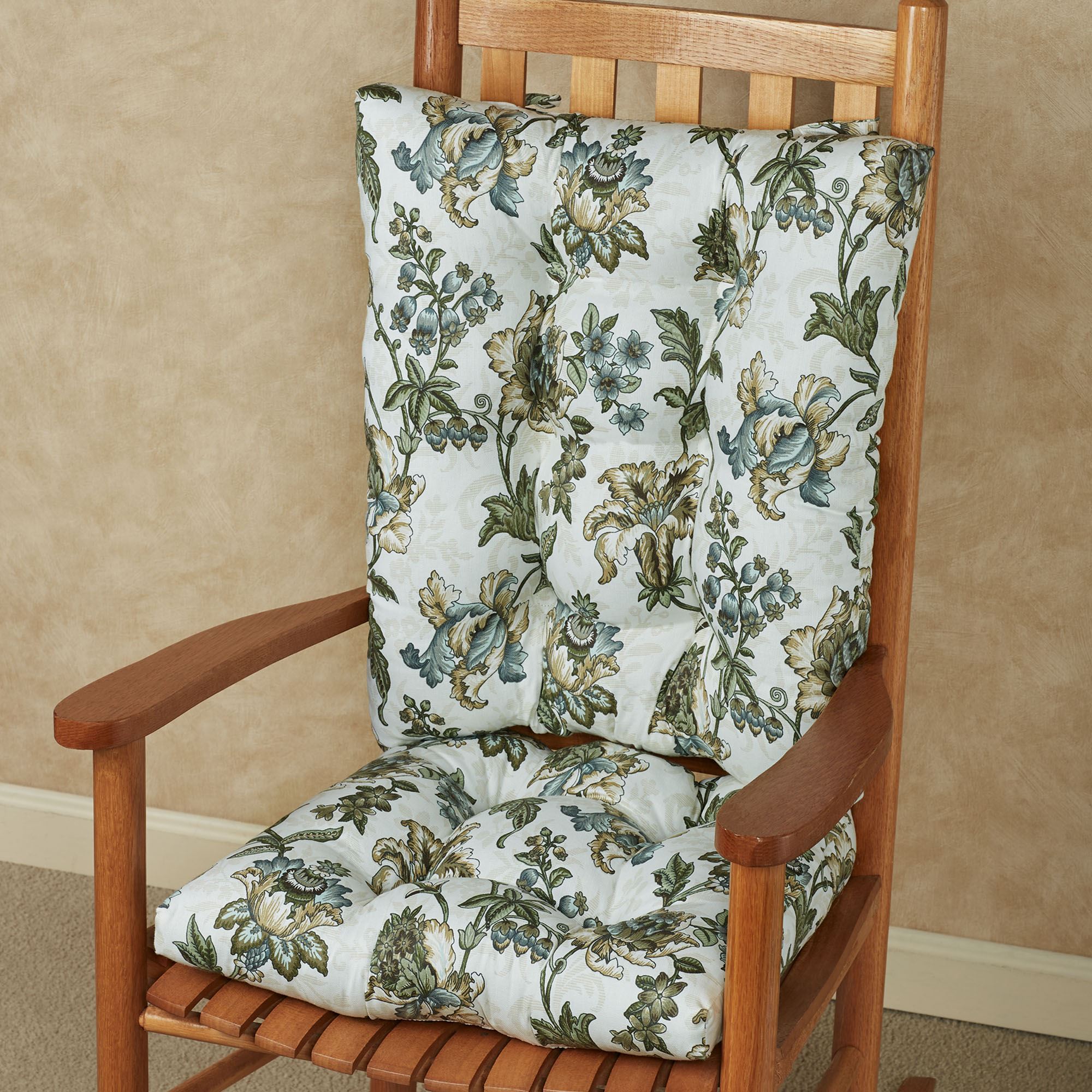 Dorset Jacobean Floral Rocker Chair Cushion Set