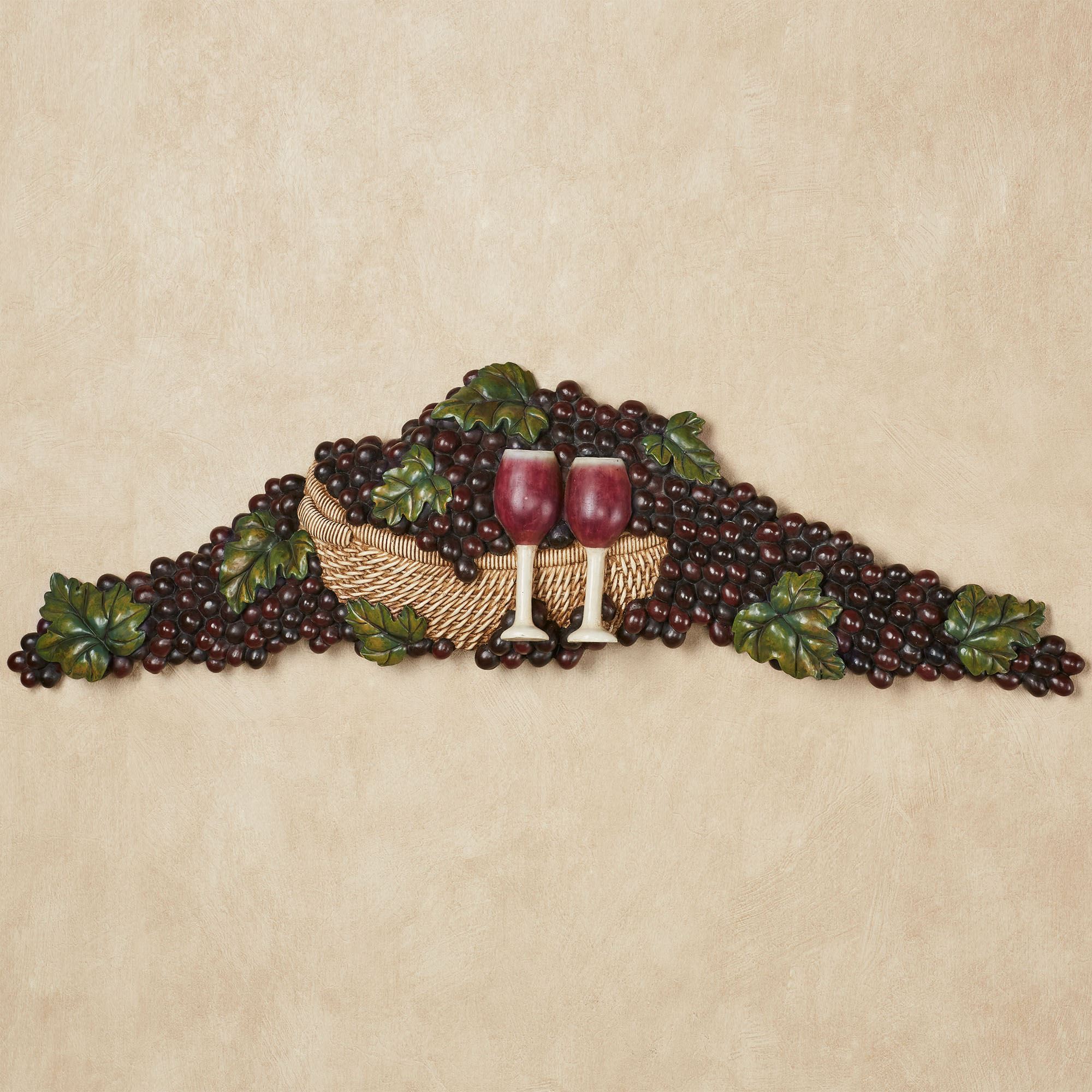 Wine Picnic Grapes Wall Topper