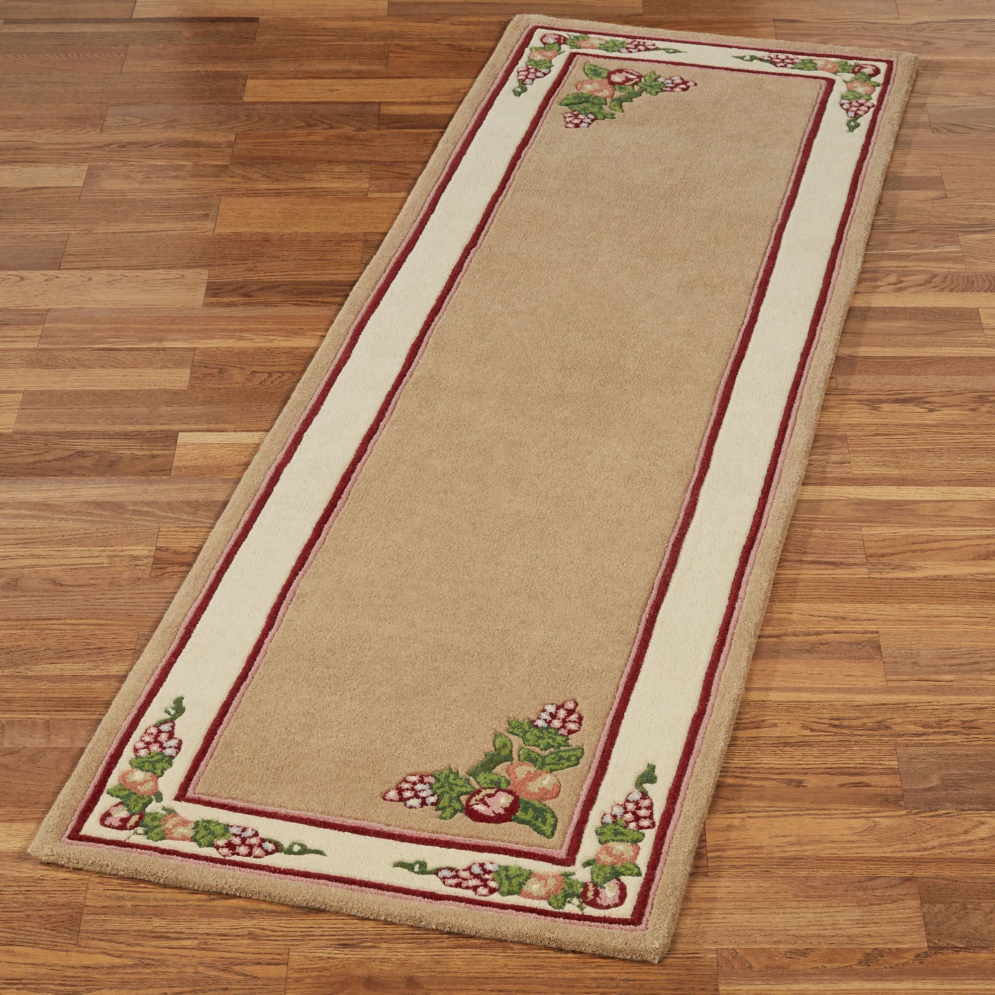 Fruitful Almond Wool Rug Runner