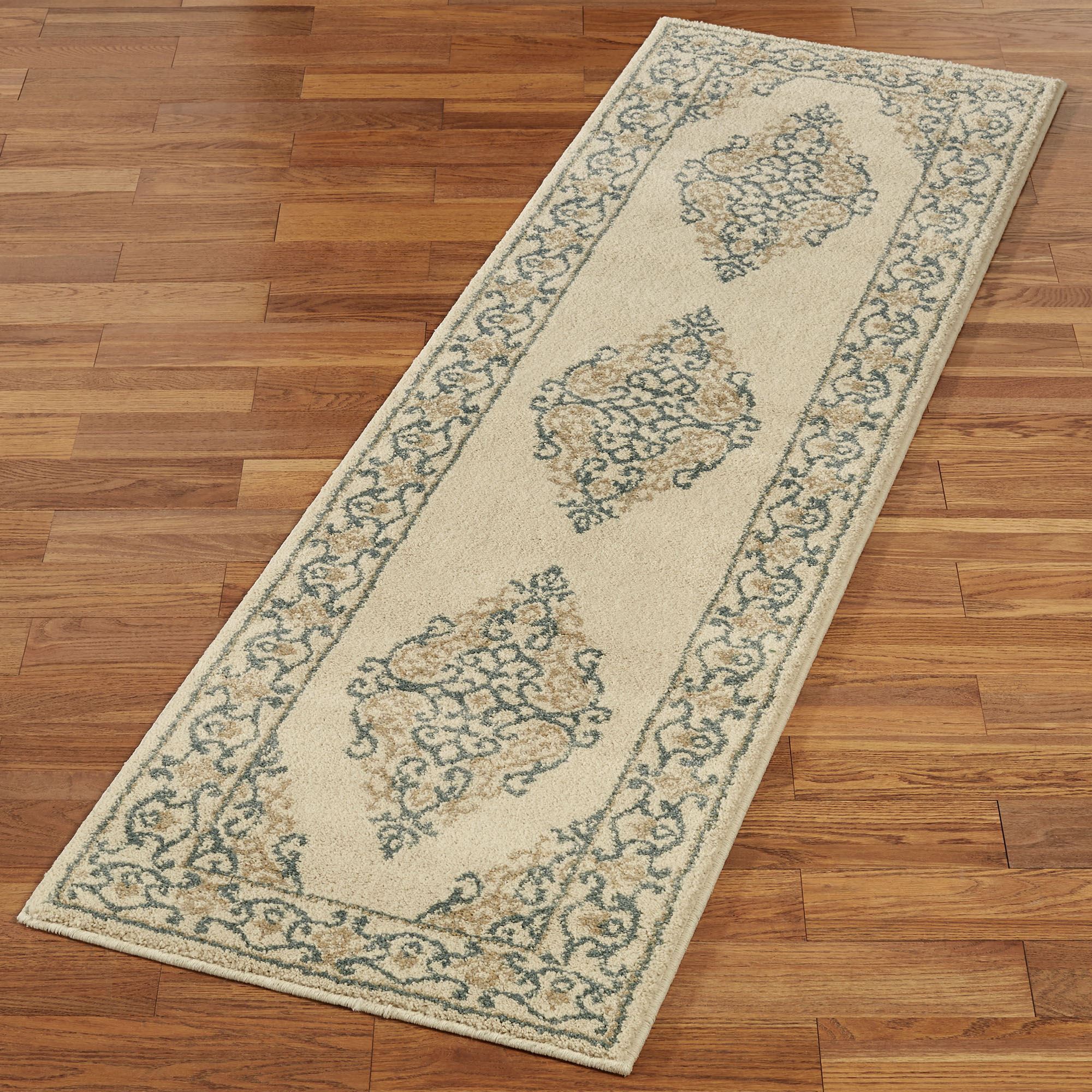 Avondale Scroll Medallion Light Cream Area Rugs