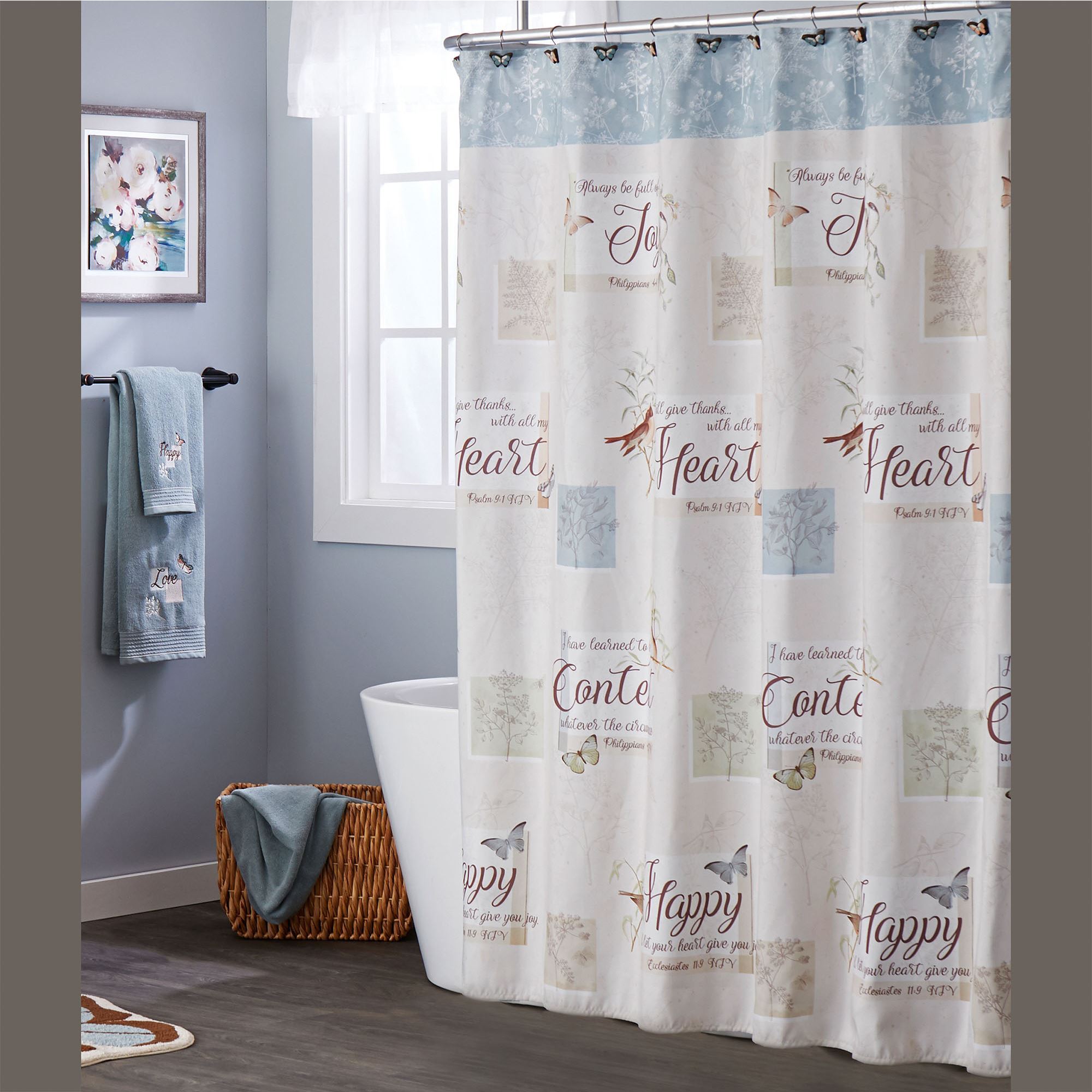 Peaceful Retreat Inspirational Shower Curtain Peaceful Retreat Inspirational Shower Curtain