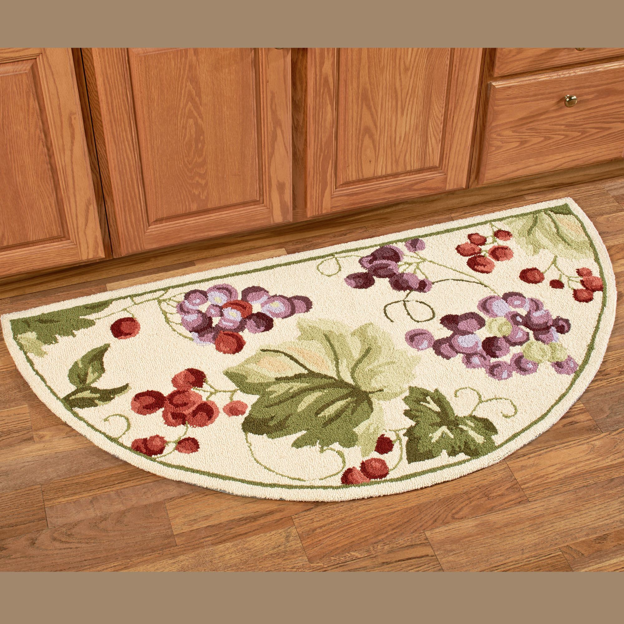 Vintage Harvest Grapes Area Rugs