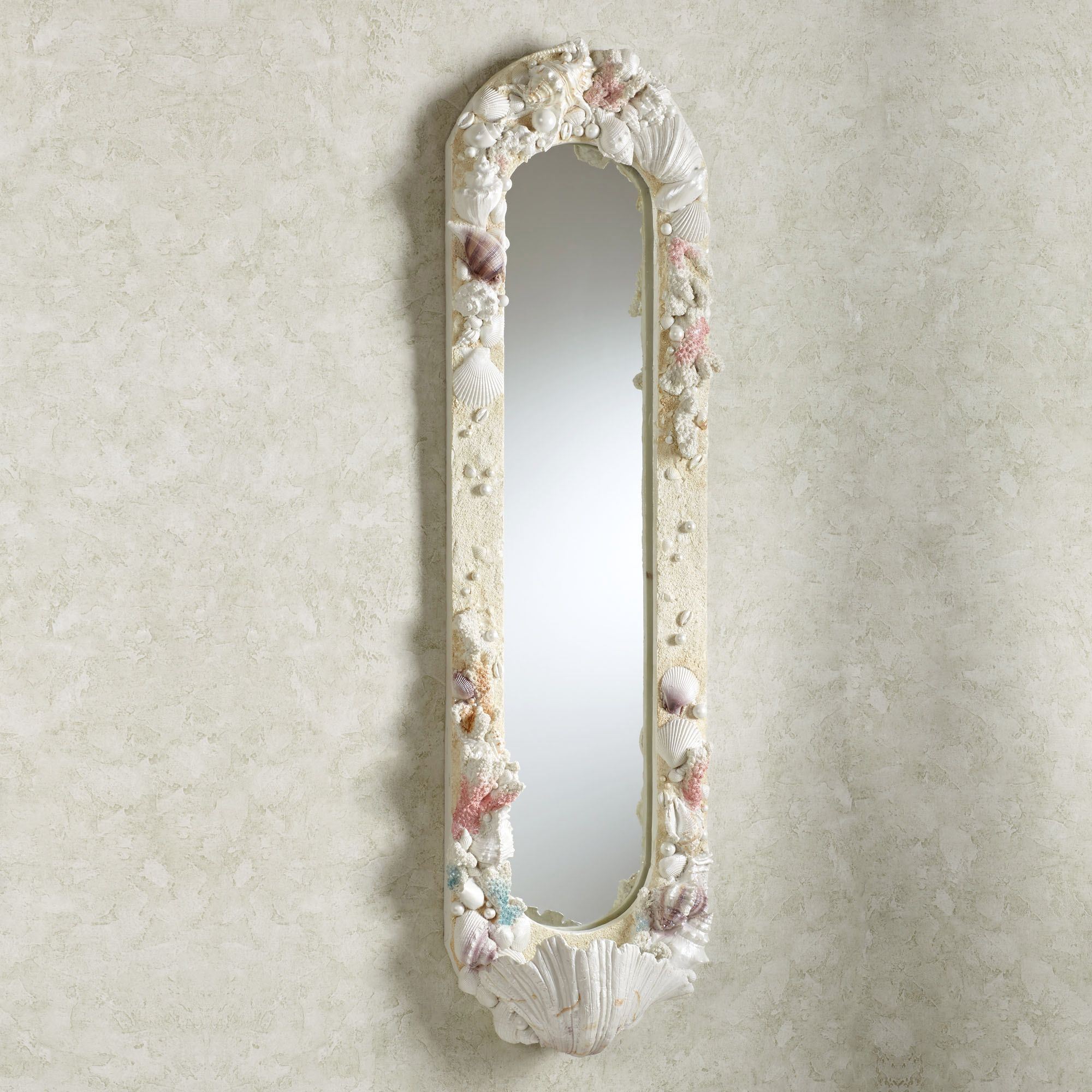 Pearl Beach Seashell Coastal Wall Mirror Panel Pearl Beach Seashell Coastal Wall Mirror Panel