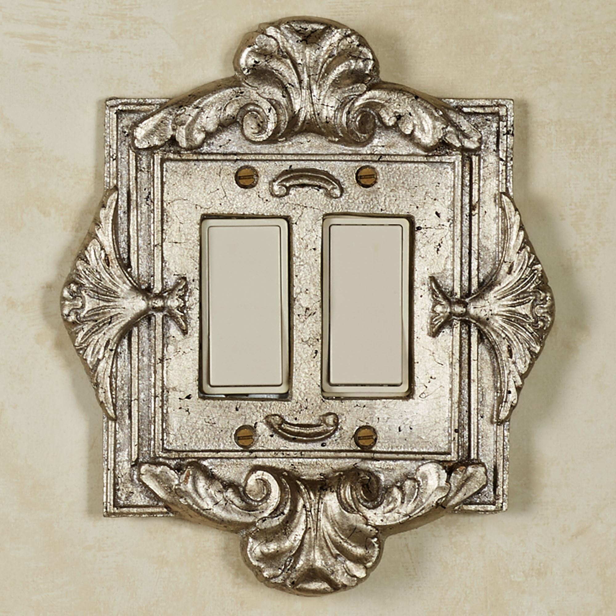 Florentine Double Dimmer Rocker Switch Silver Shimmer | Touch of Class