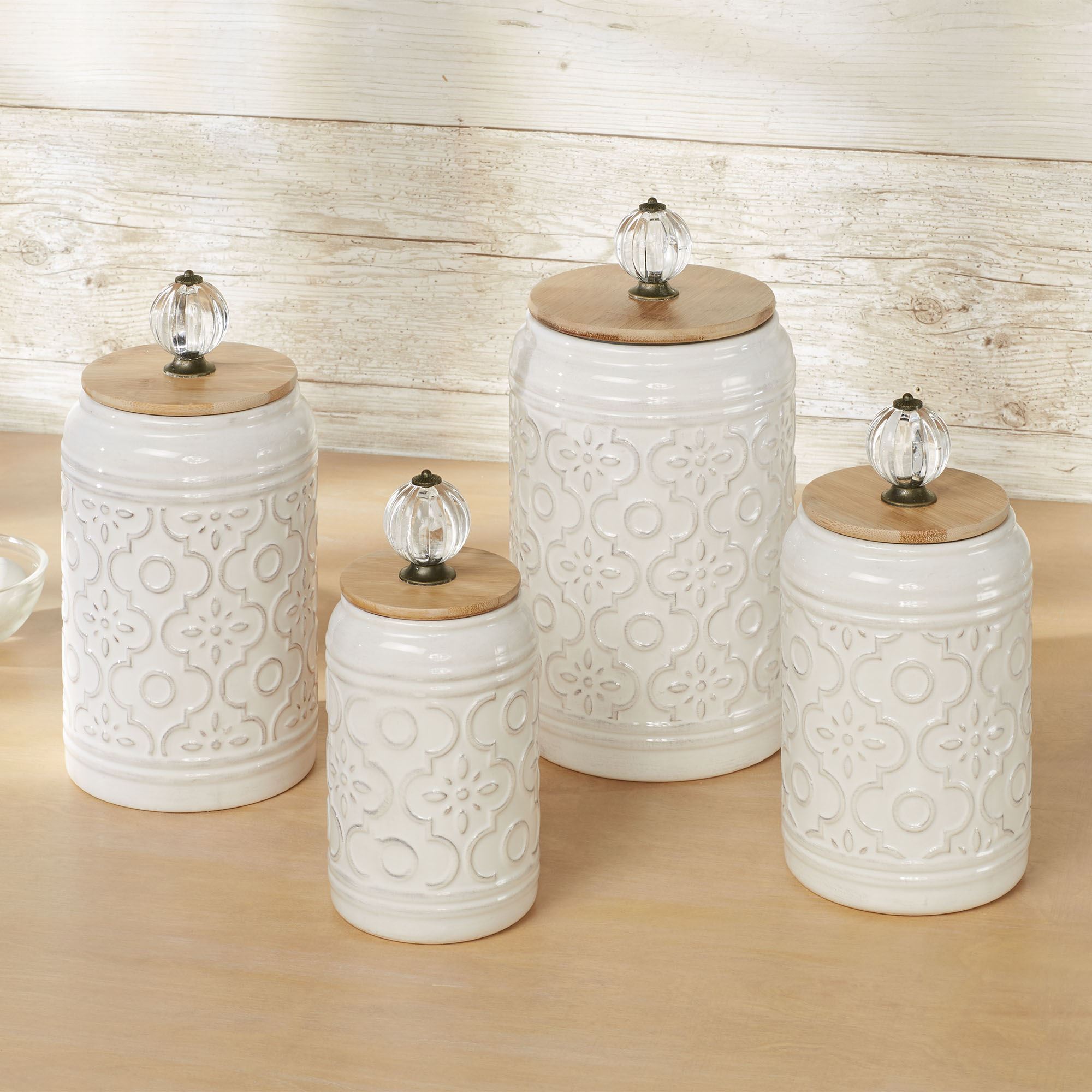 Ceramic Container Set Ceramic Kitchen Canister Sets Kitchen — Ceramic Star Canister Set