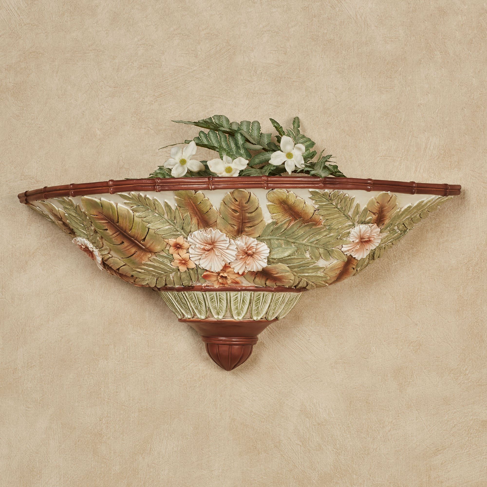 Garden Tropics Palm Leaf Exotic Tropical Wall Display Shelf