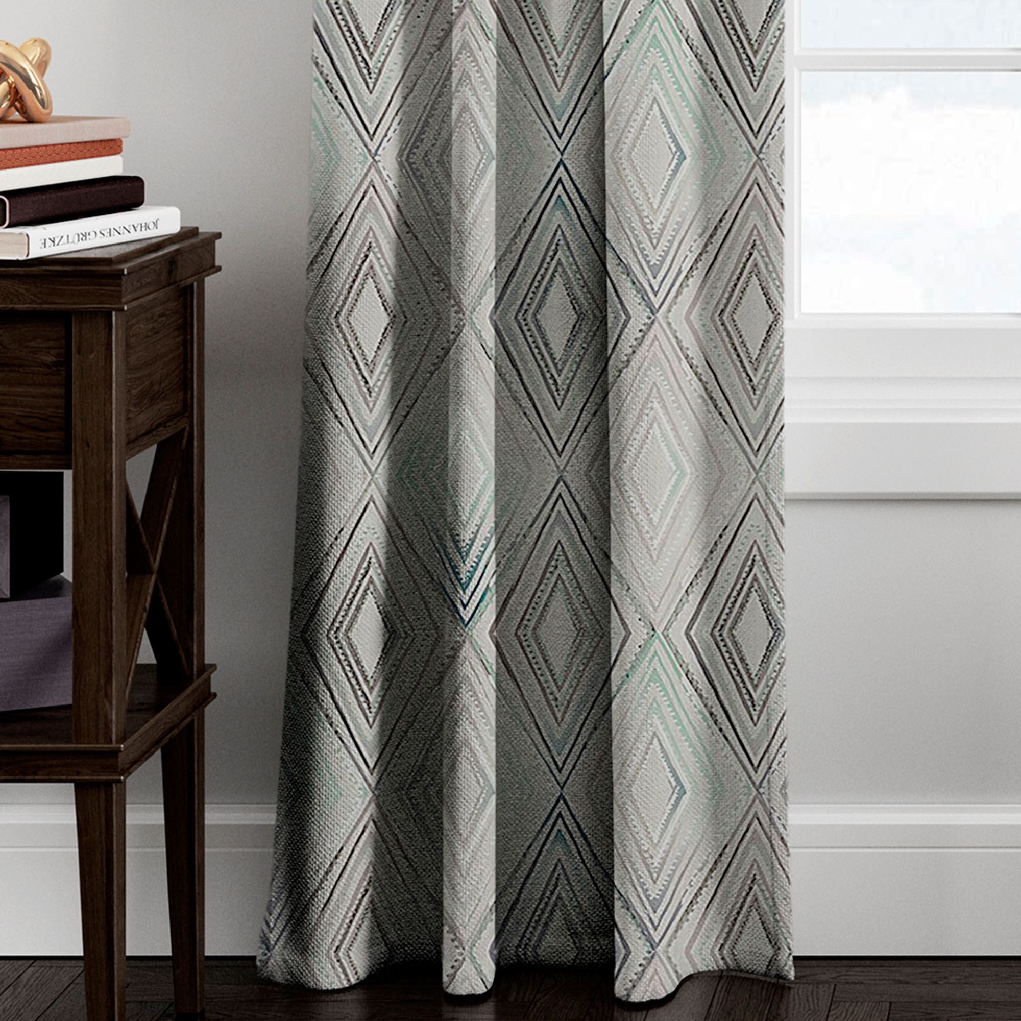 Avianna Lined Curtain Panel Gray 50 X 84 Touch Of Class Avianna lined curtain panel gray 50 x 84 touch of class