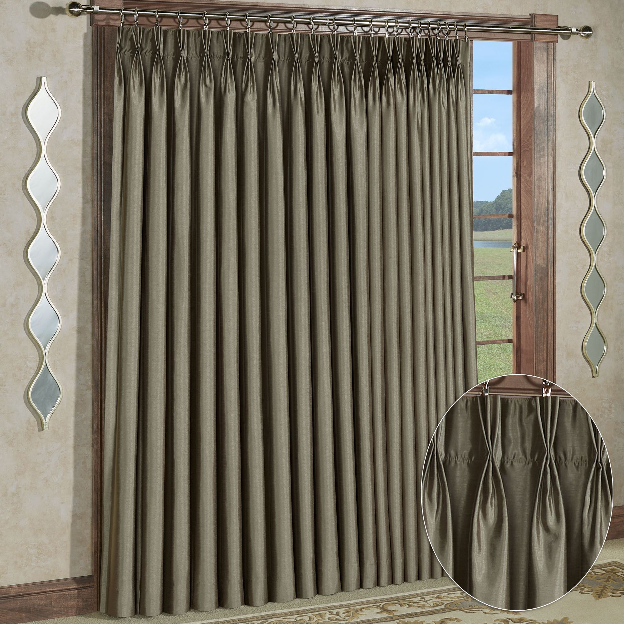 Chamberlain Wide Room Darkening Pinch Pleat Patio Panel