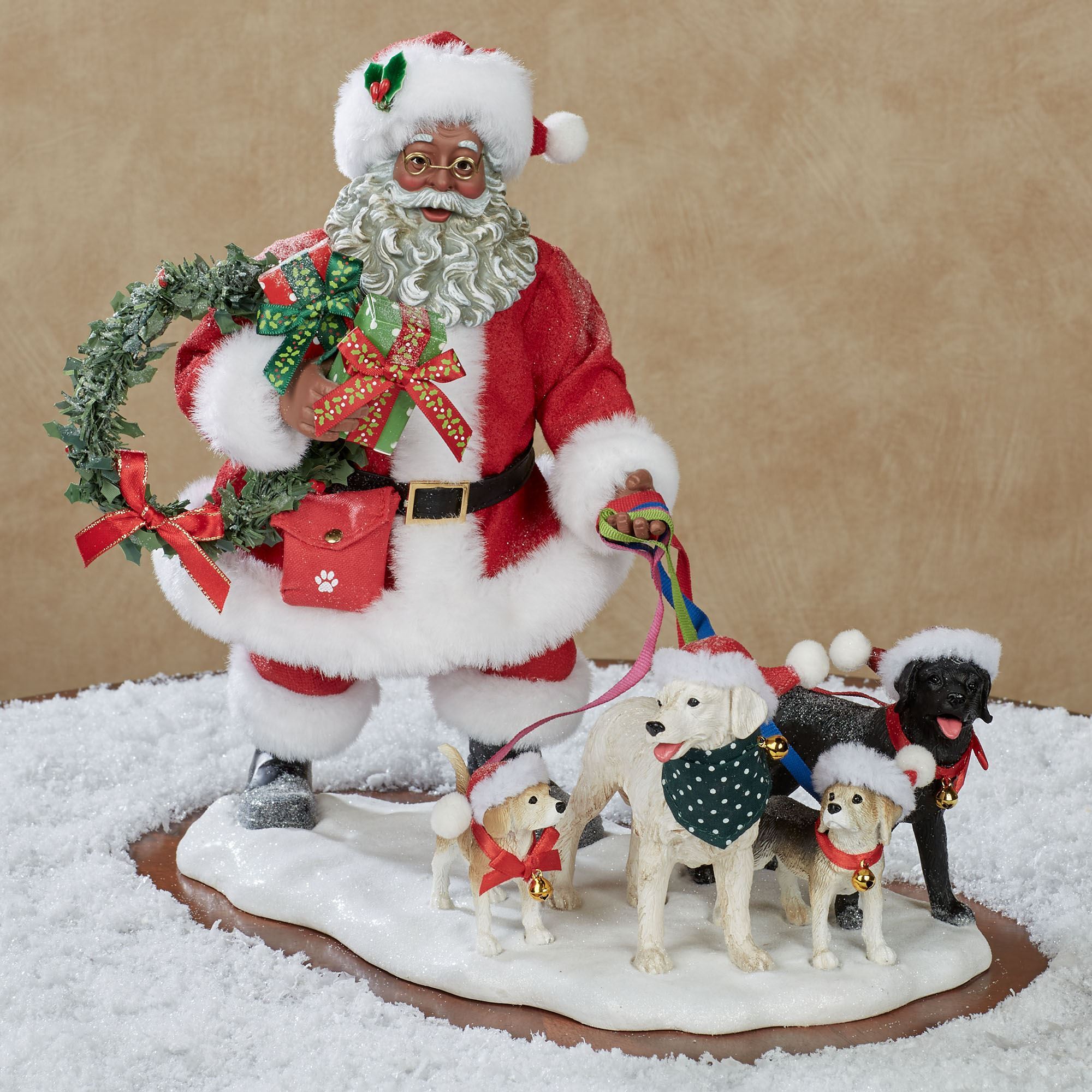 African American Santa Claus Figurines