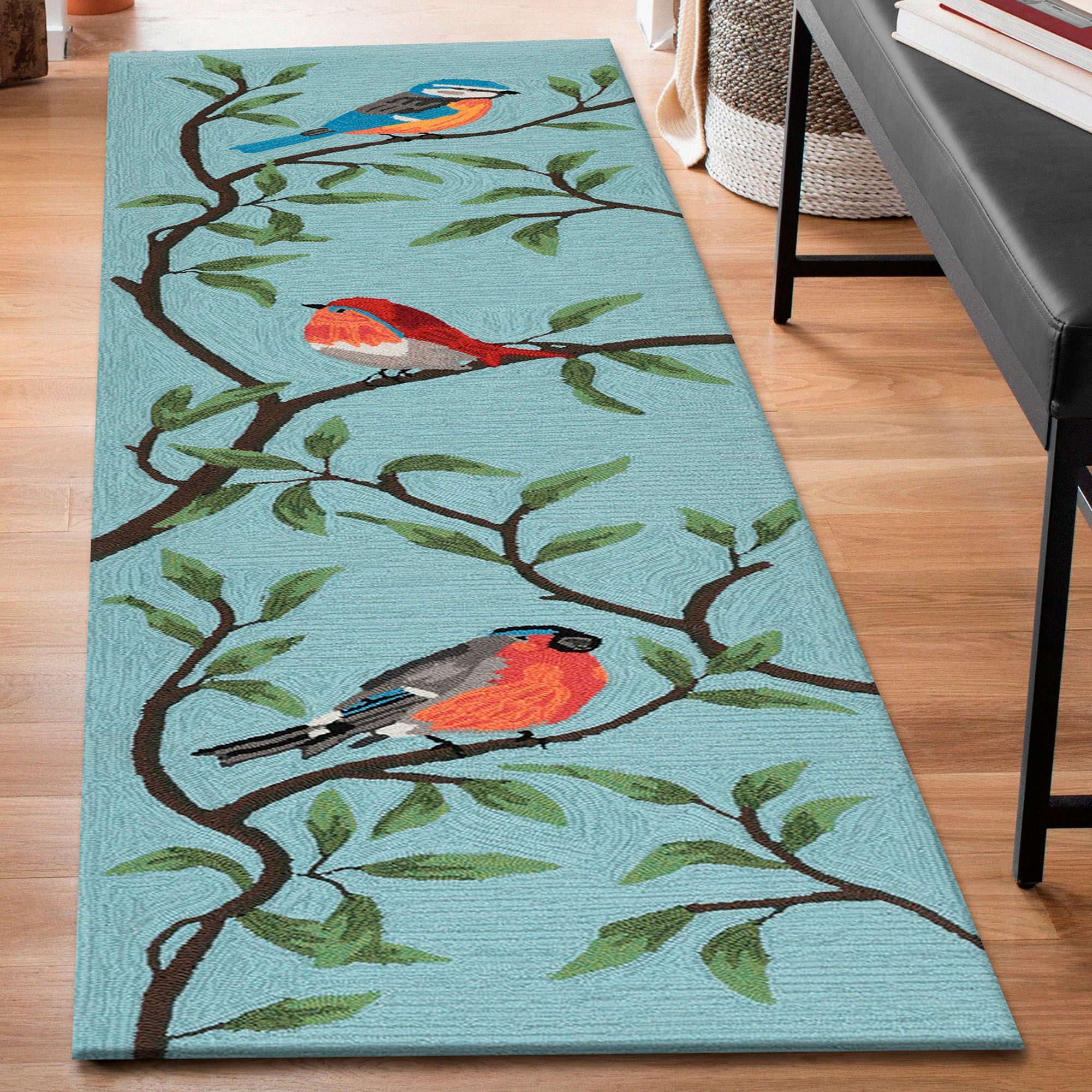 Bird Outdoor Rug Birds on Branches Indoor Outdoor Rugs by Liora Manne