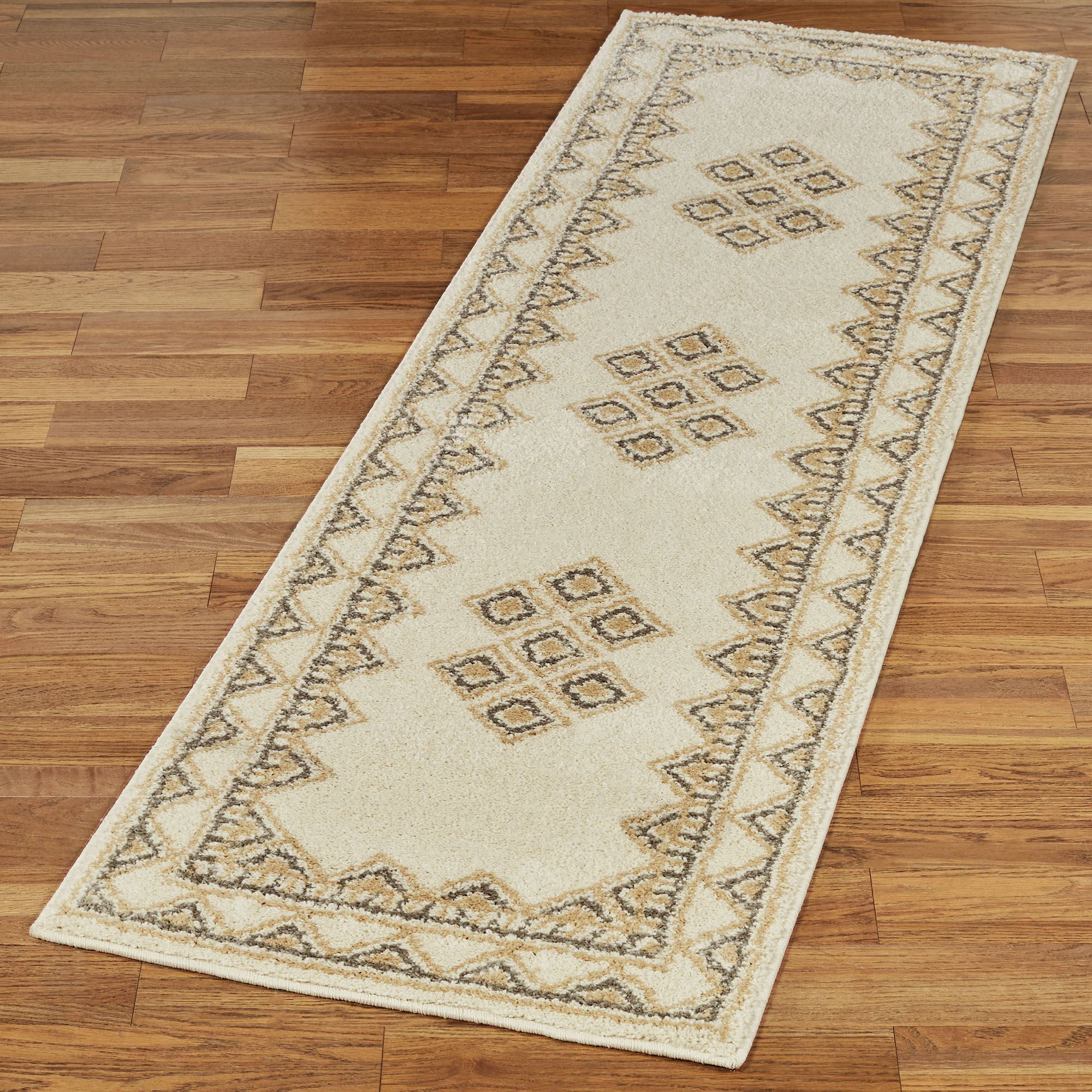 Ivory Area Rug Runner Bangalore Ivory Geometric Shag Rug Runner