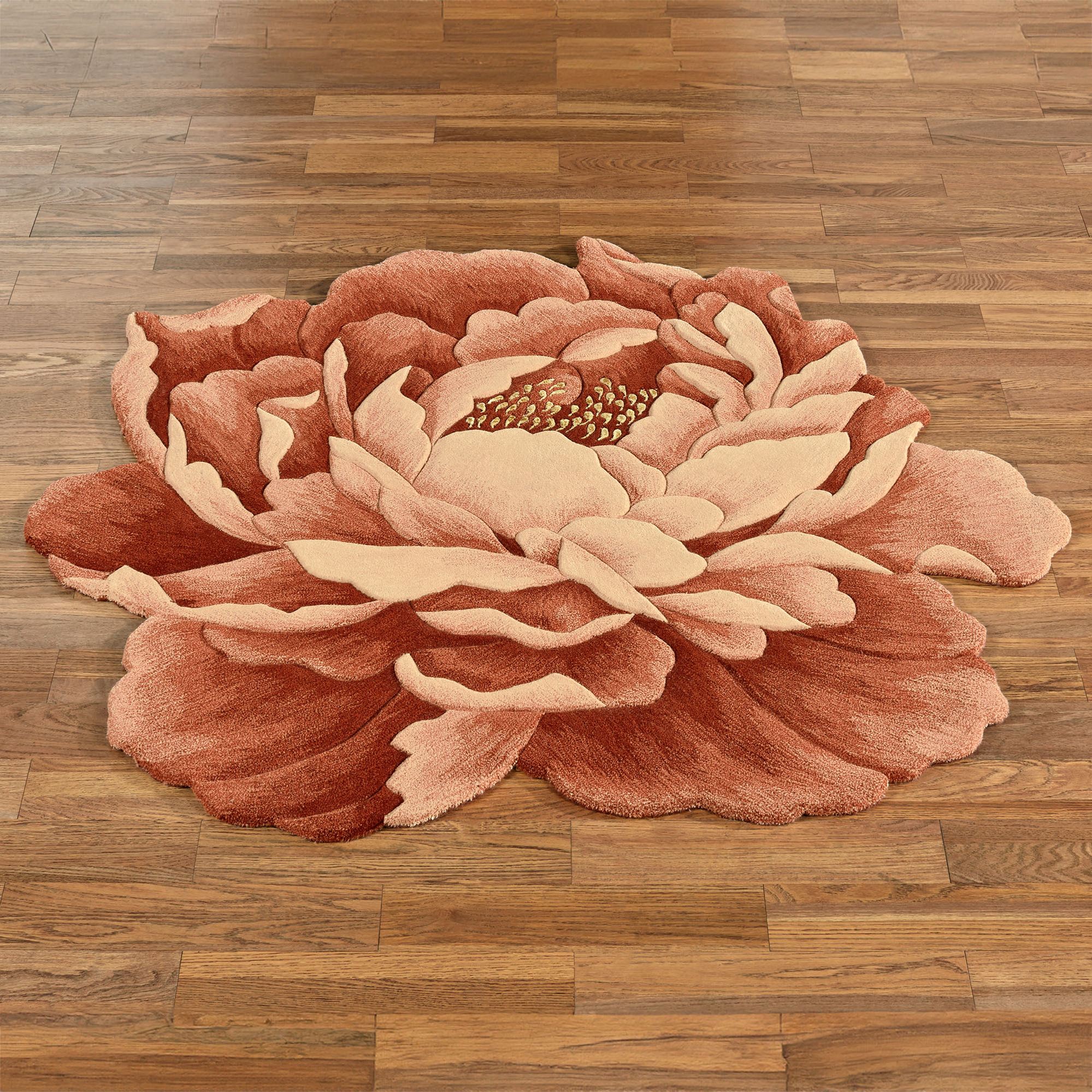Peony Rugs Nancy Bloom Peony Flower Shaped Rugs