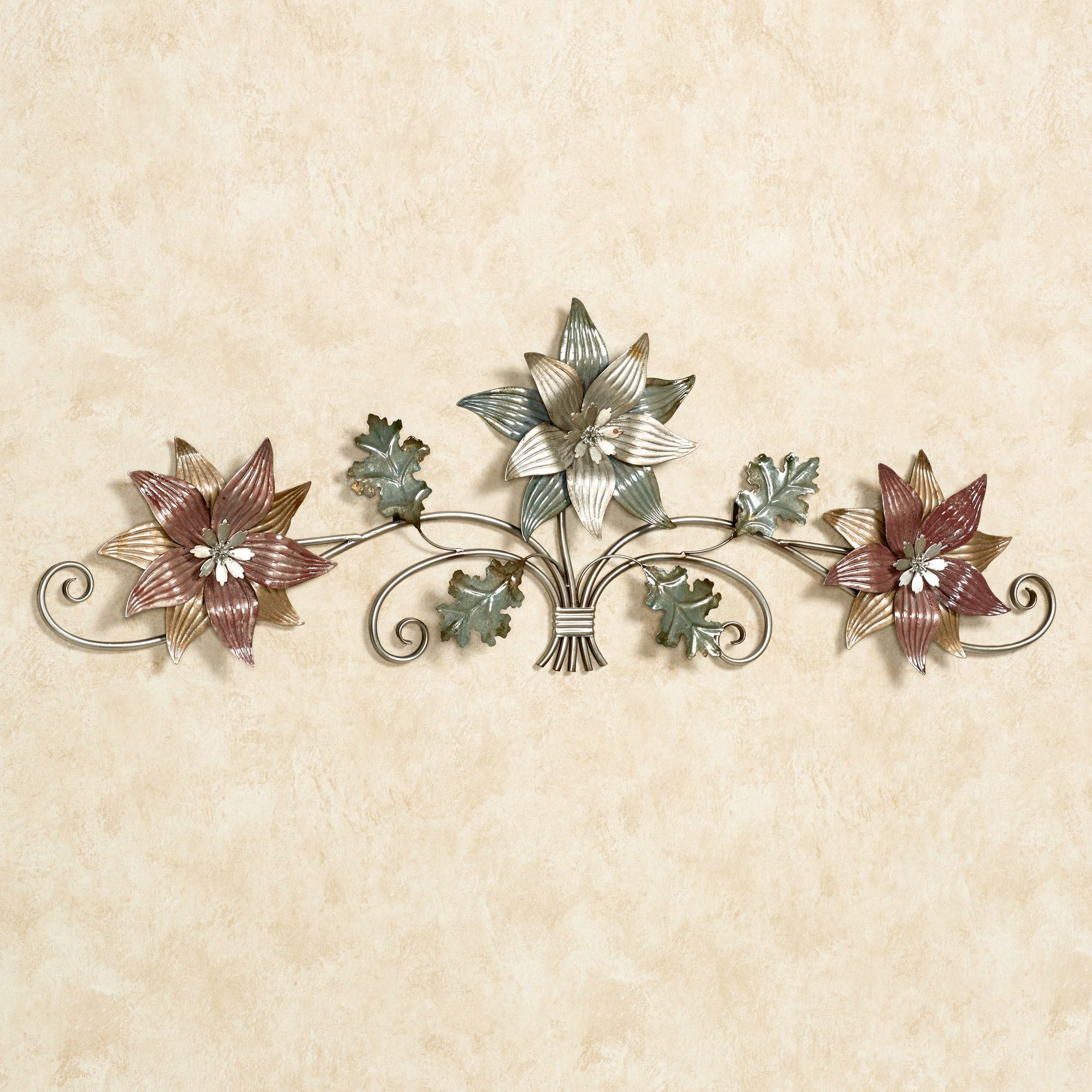 Glam Blossom Trio Floral Wall Topper