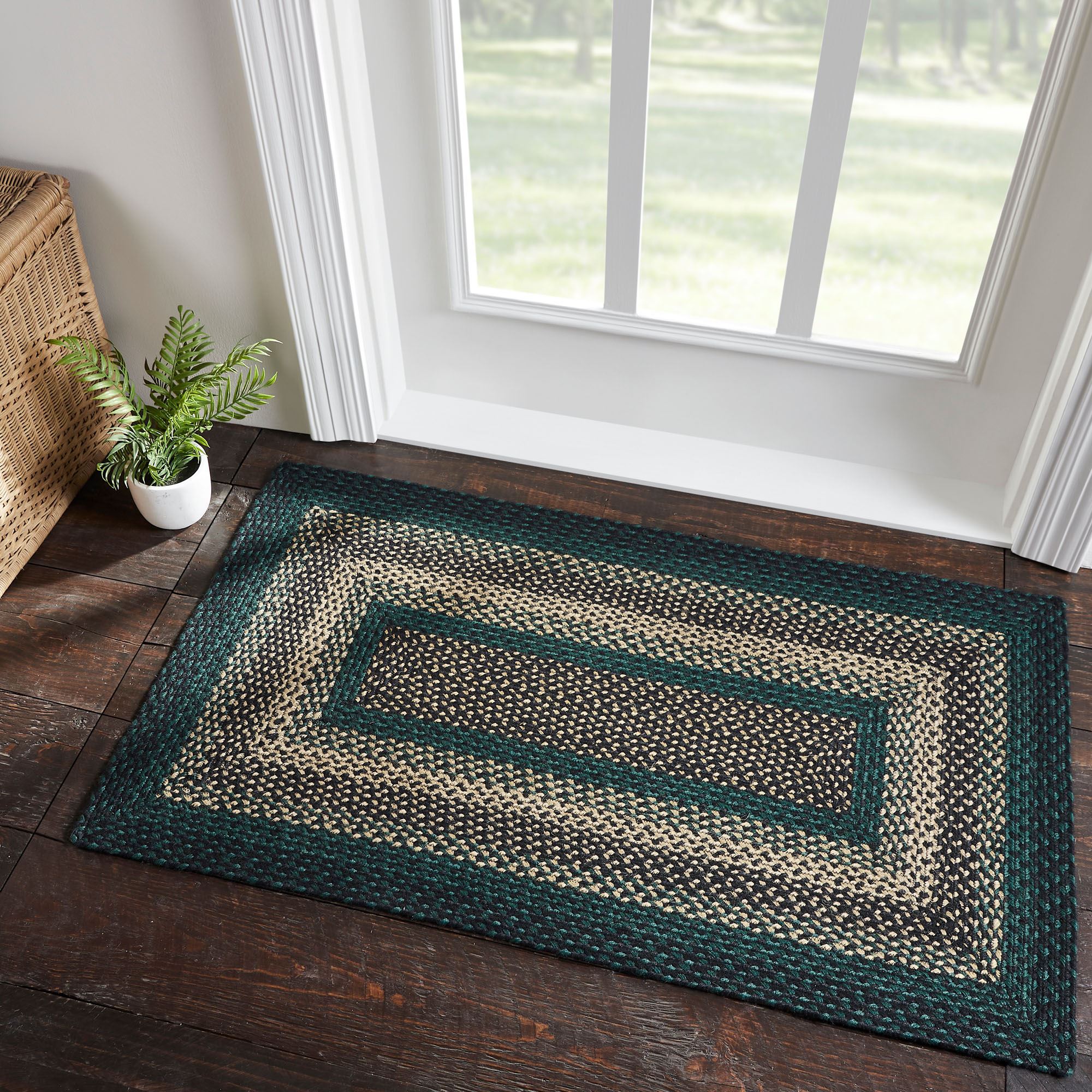 Dark Green Rectangular Rug Pine Grove Rectangle Rug Green 2'3