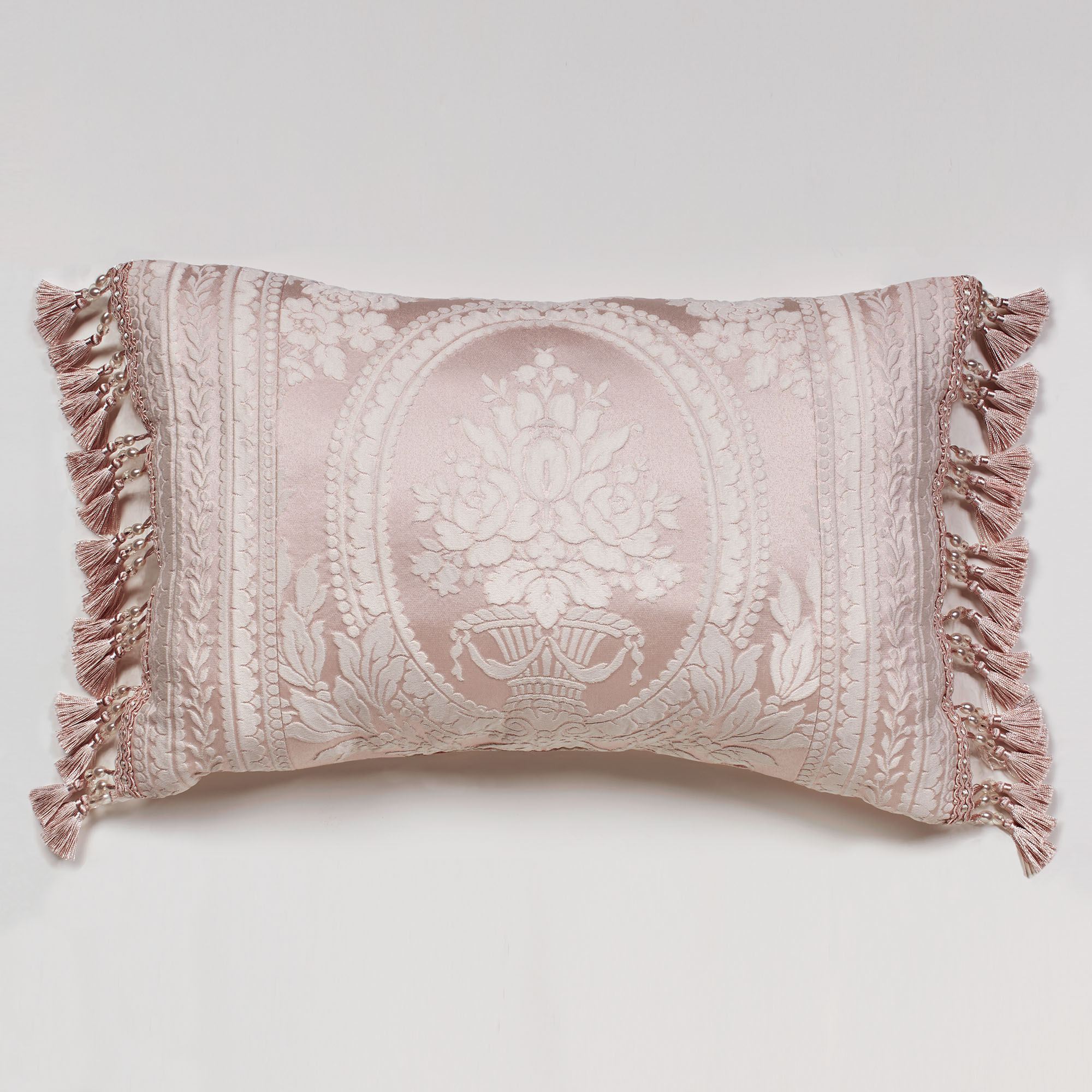 Marquessa Bead Tassel Rectangle Pillow Blush Touch of Class