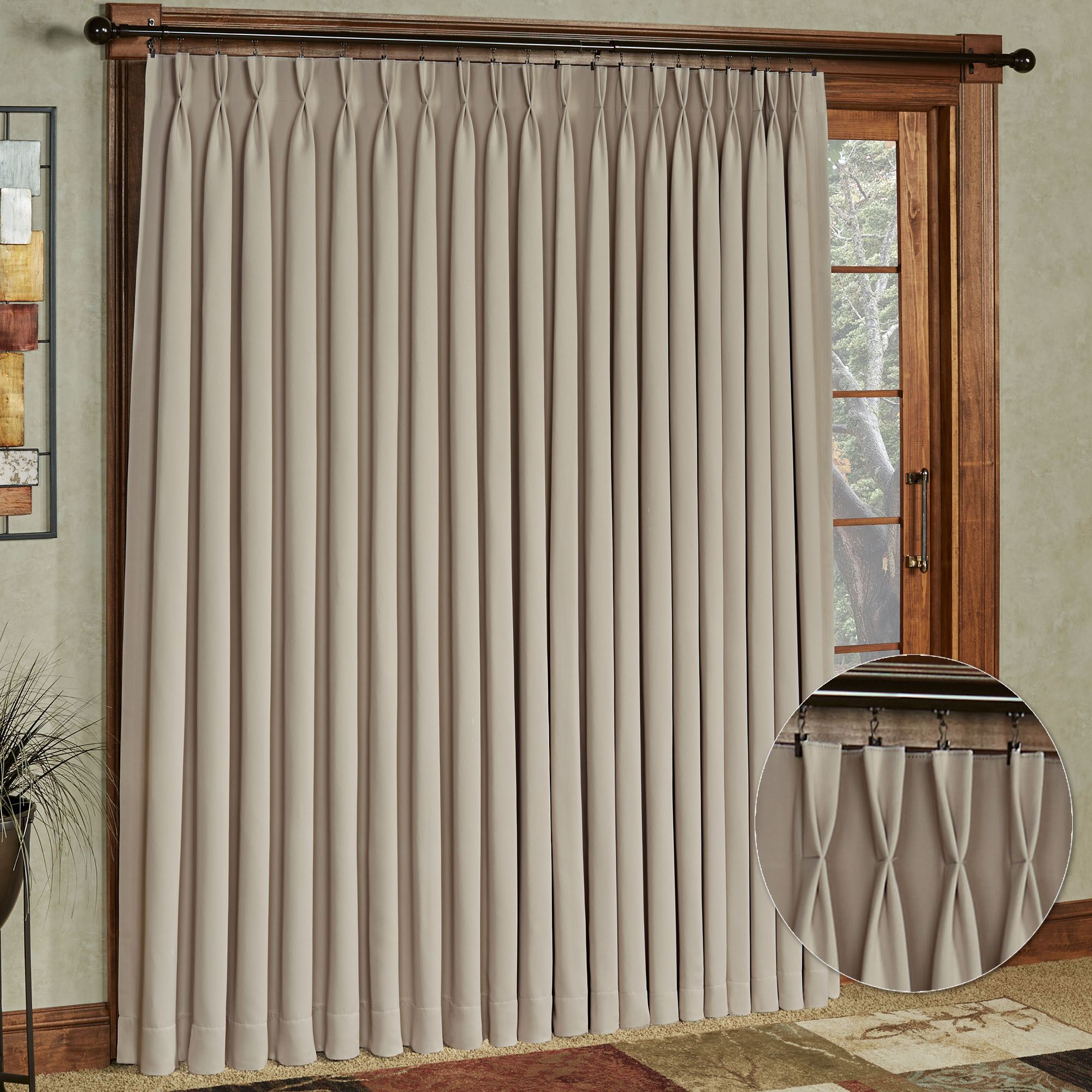 Ultimate Blackout Energy Efficient Pinch Pleat Patio Panel