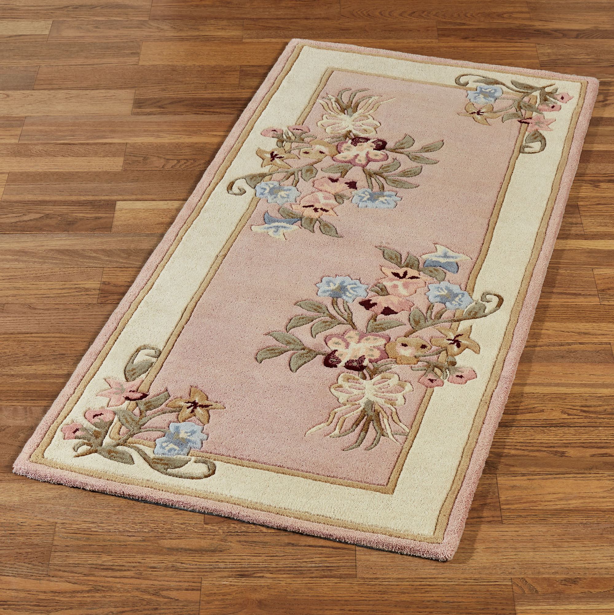 Garden Bouquet Floral Handcrafted Wool Rug Runner