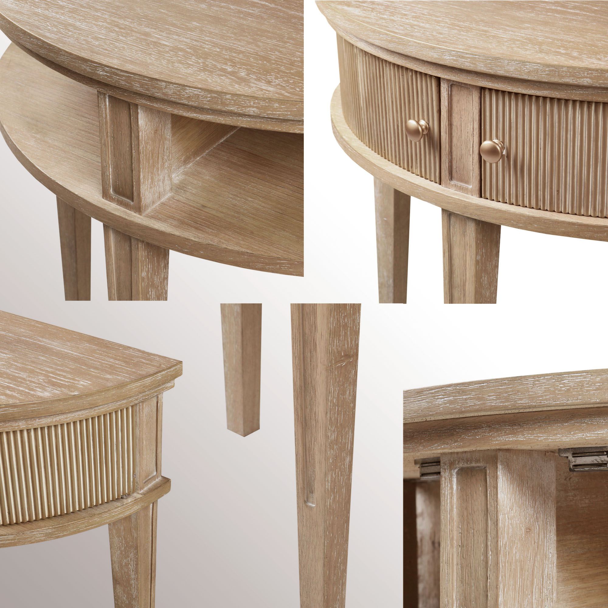 Sullivan Wooden Demilune Console Table from the Martha Stewart Collection