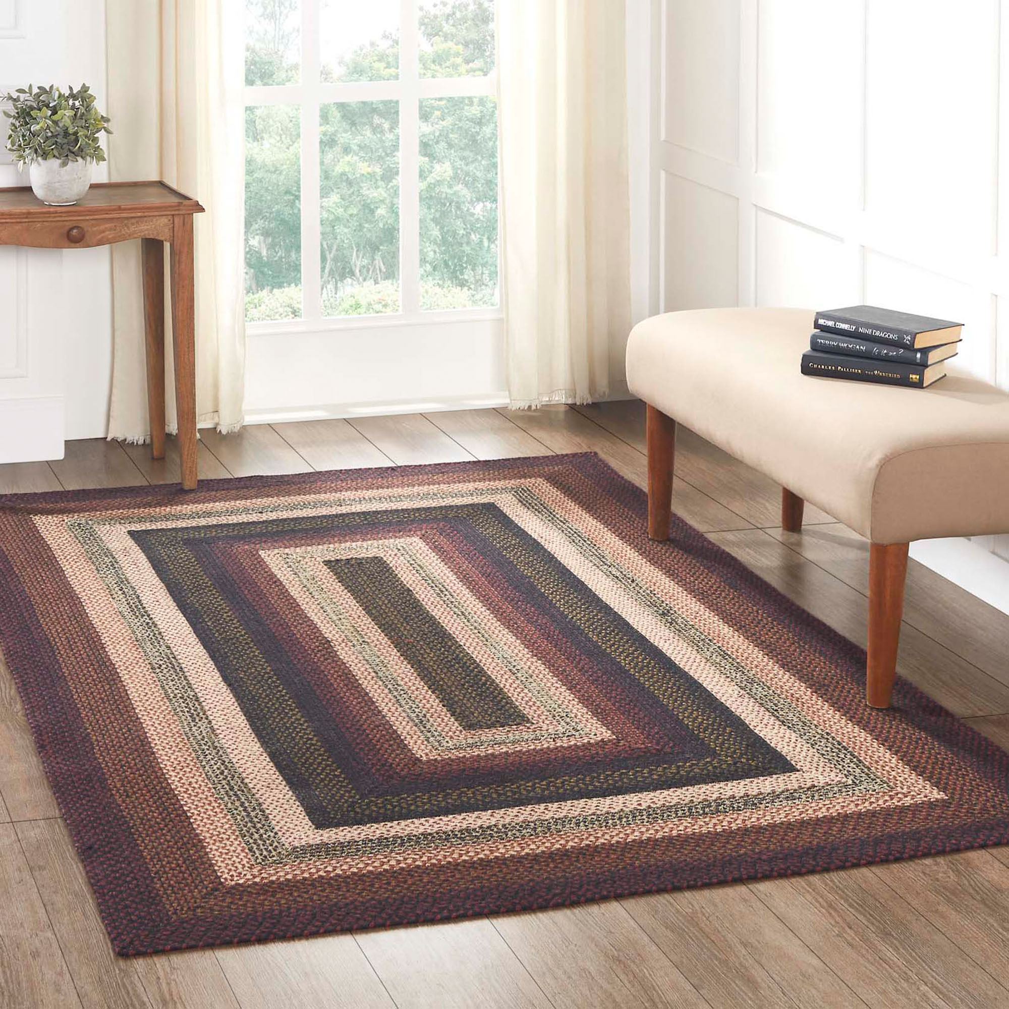 Beckham Farmhouse Style Braided Rug with Rug Pad by Oak & Asher