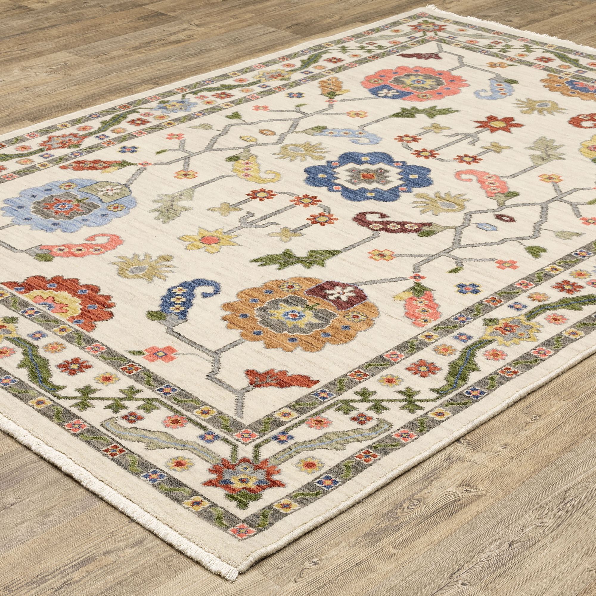 Cotterill Persian Style Wool Nylon Area Rugs