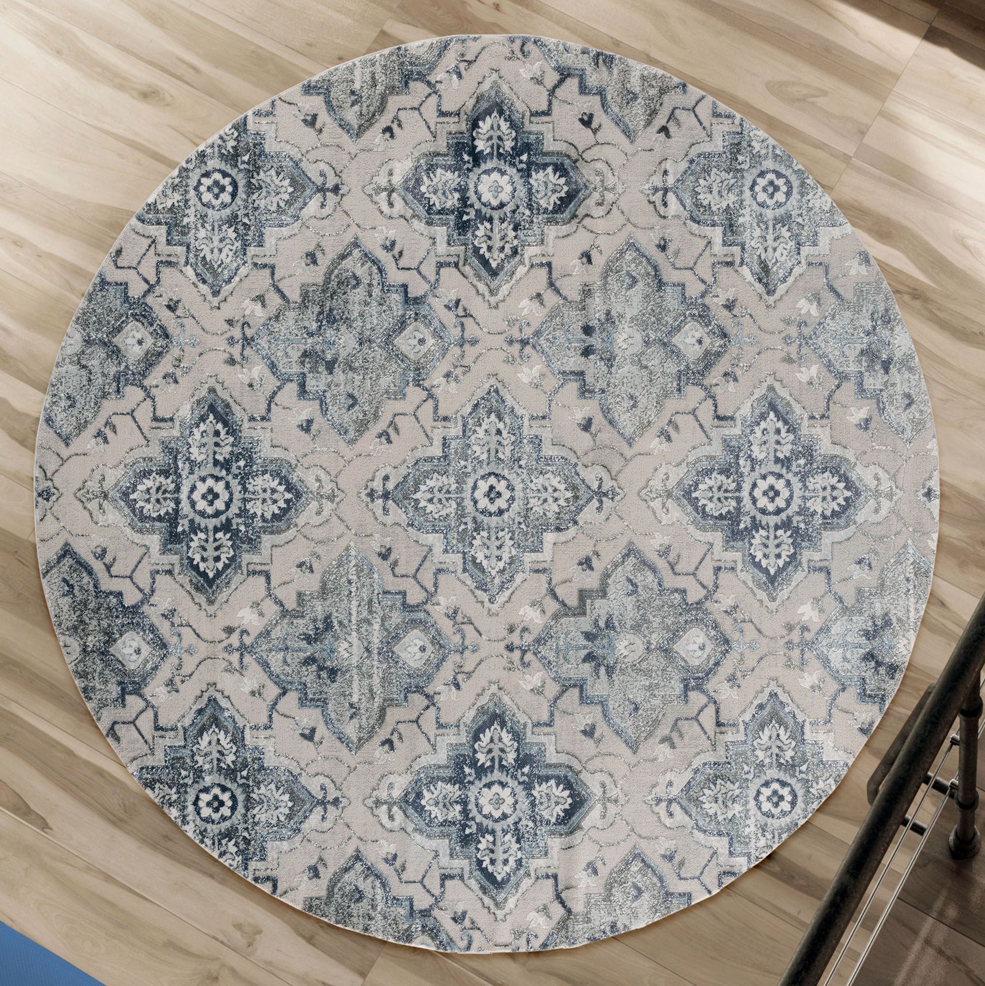 Blue Round Area Rugs