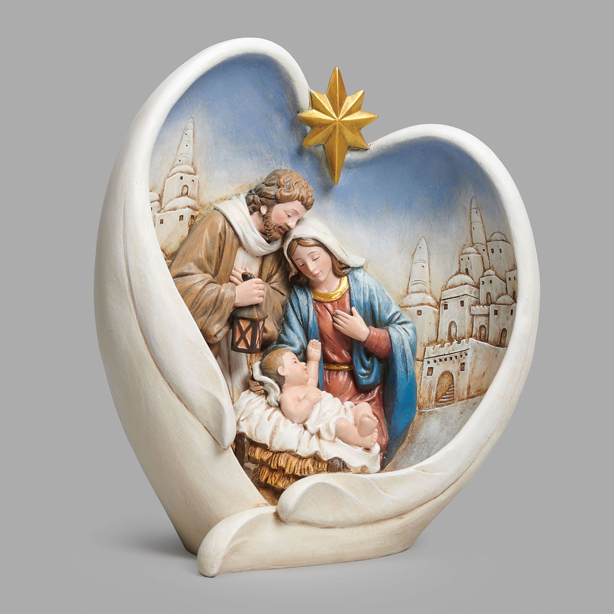 Holy Family in Wings Sculpture by Roman