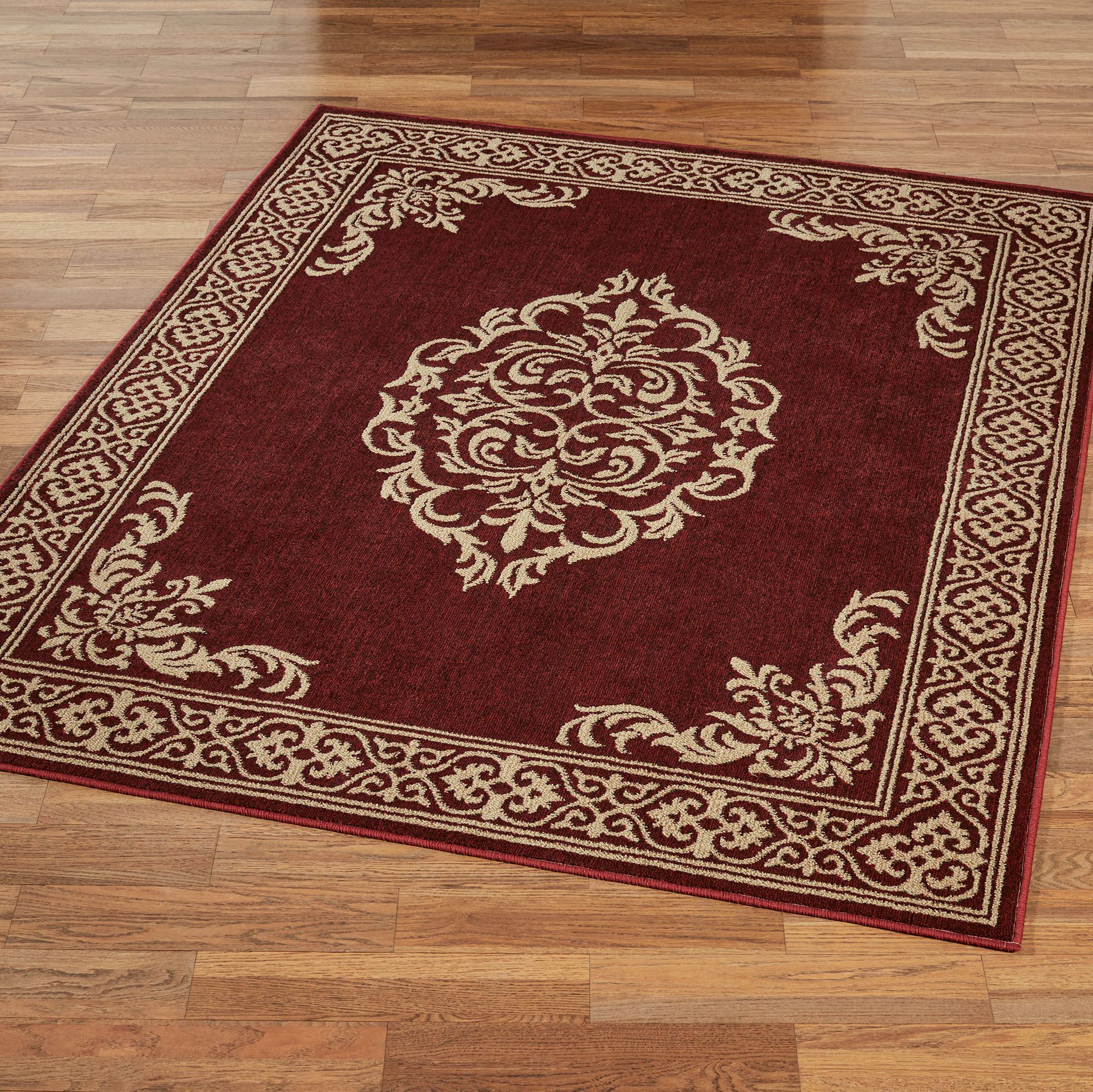 Halton II Ruby Medallion Area Rugs