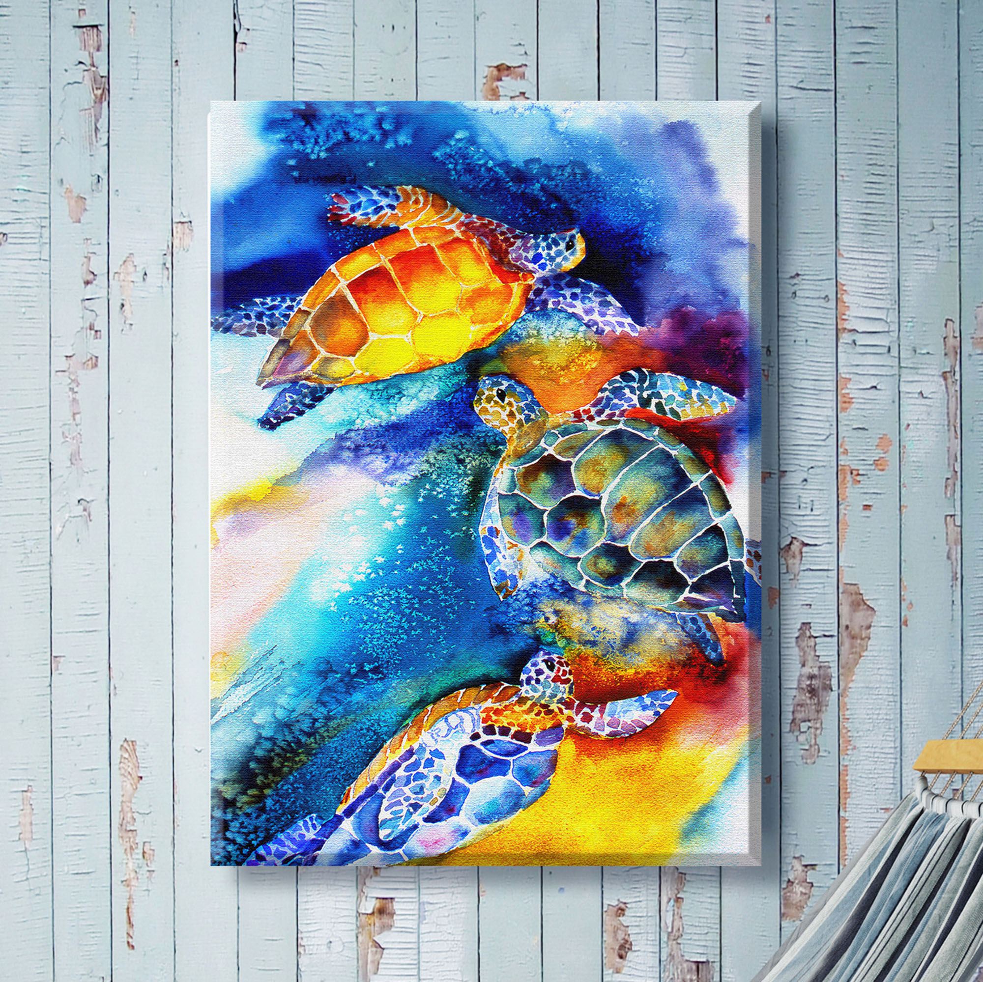 Abstract Turtle Simple Abstract Sea Turtle Art