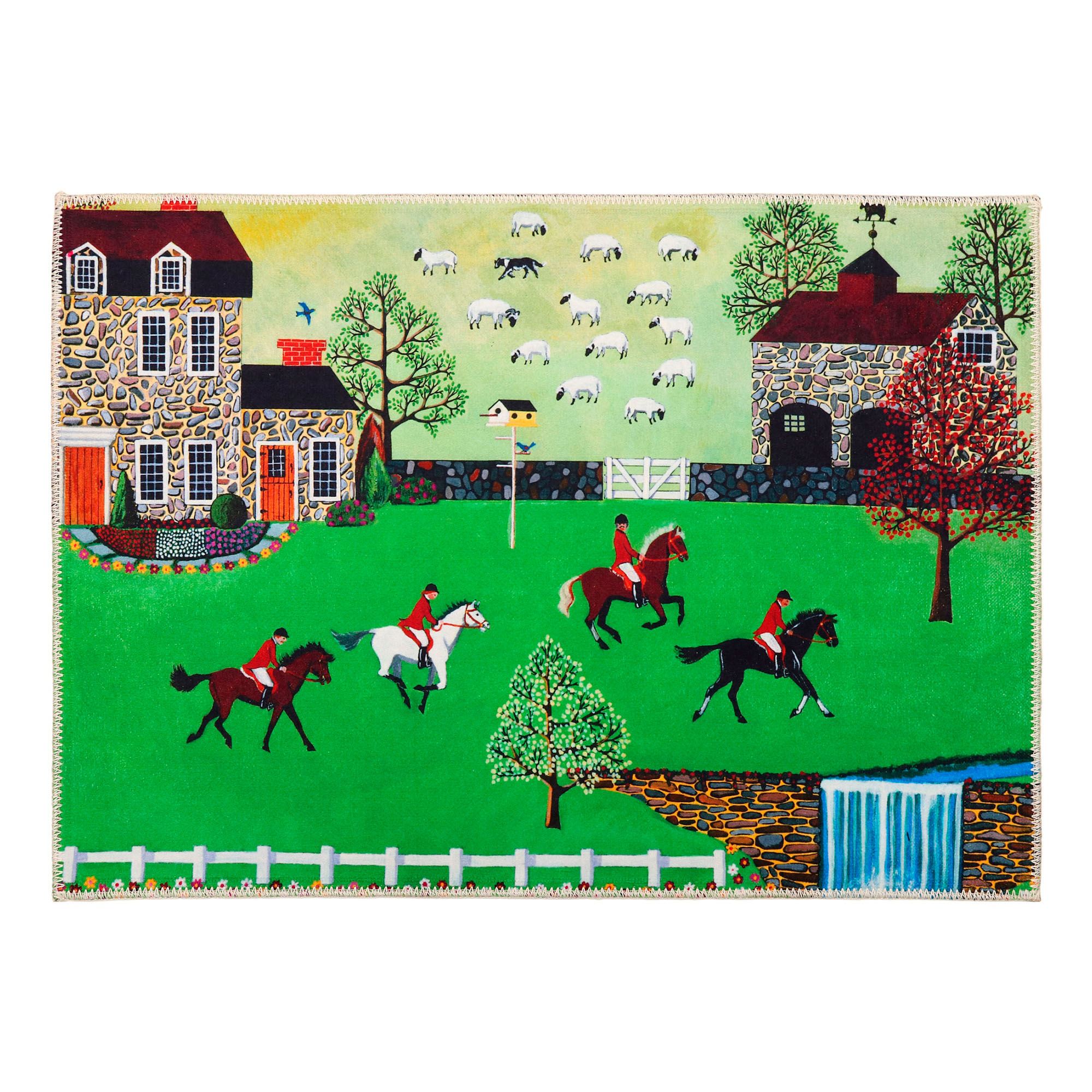 On The Hunt Homestead Jockeys On Horses Indoor Outdoor Washable Accent Mat on-the-hunt-homestead-jockeys-on-horses-indoor-outdoor-washable-accent-mat