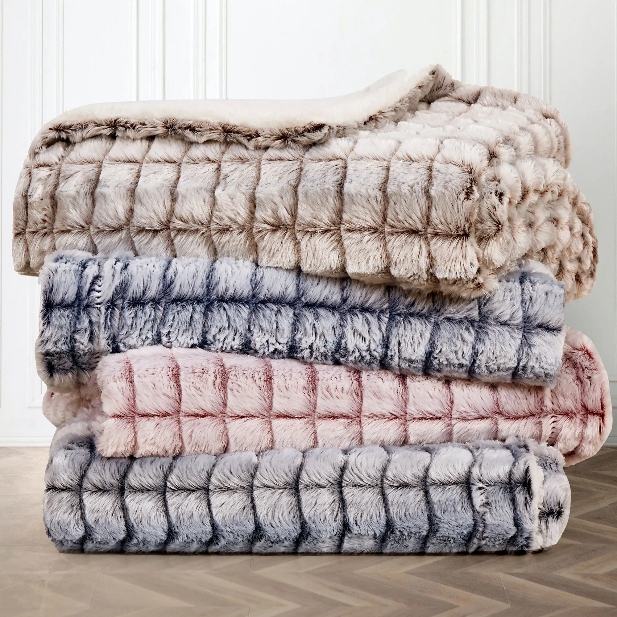 Micromink Sherpa Reversible Throw Blanket
