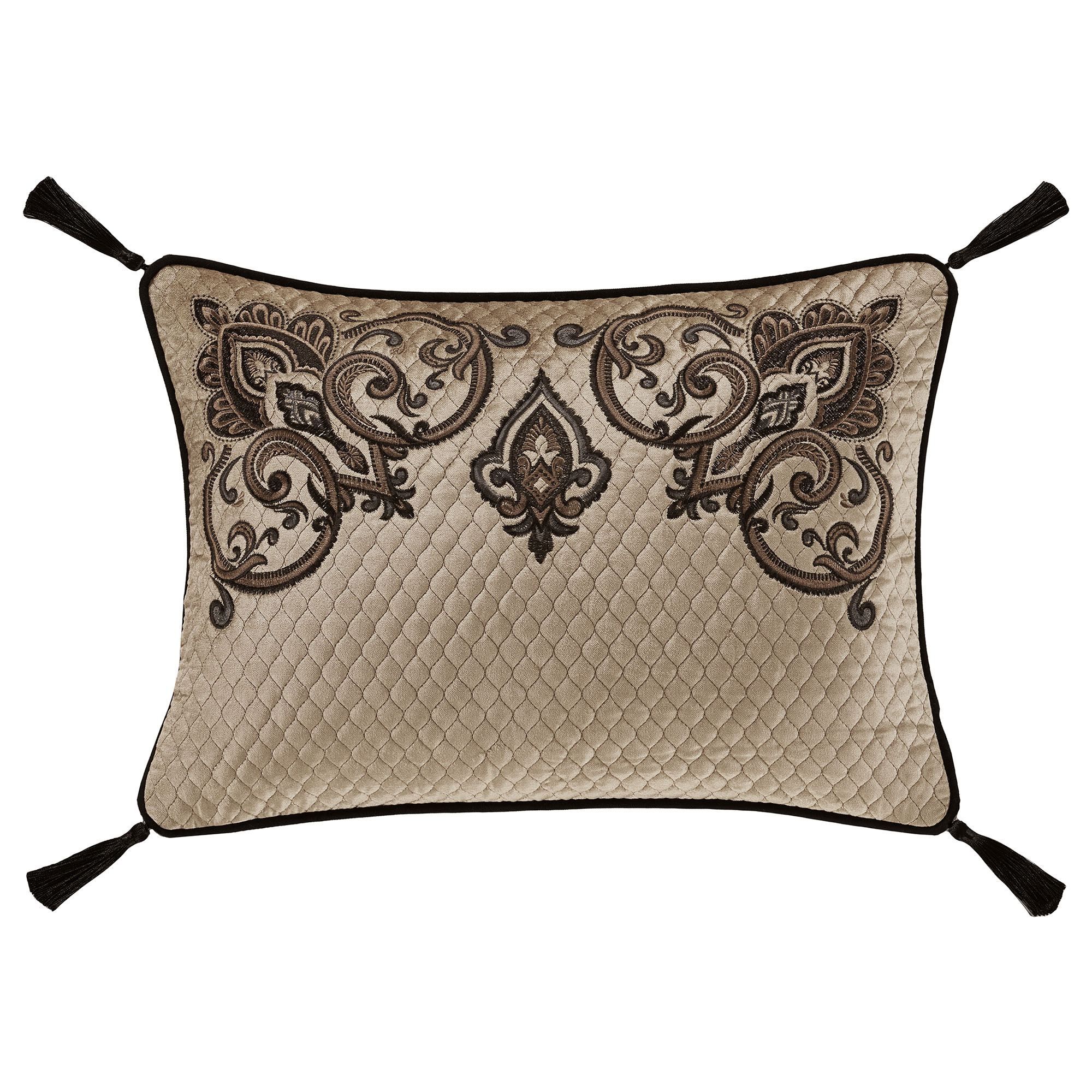 Cipriana Embroidered Rectangle Pillow Multi Warm | Touch of Class
