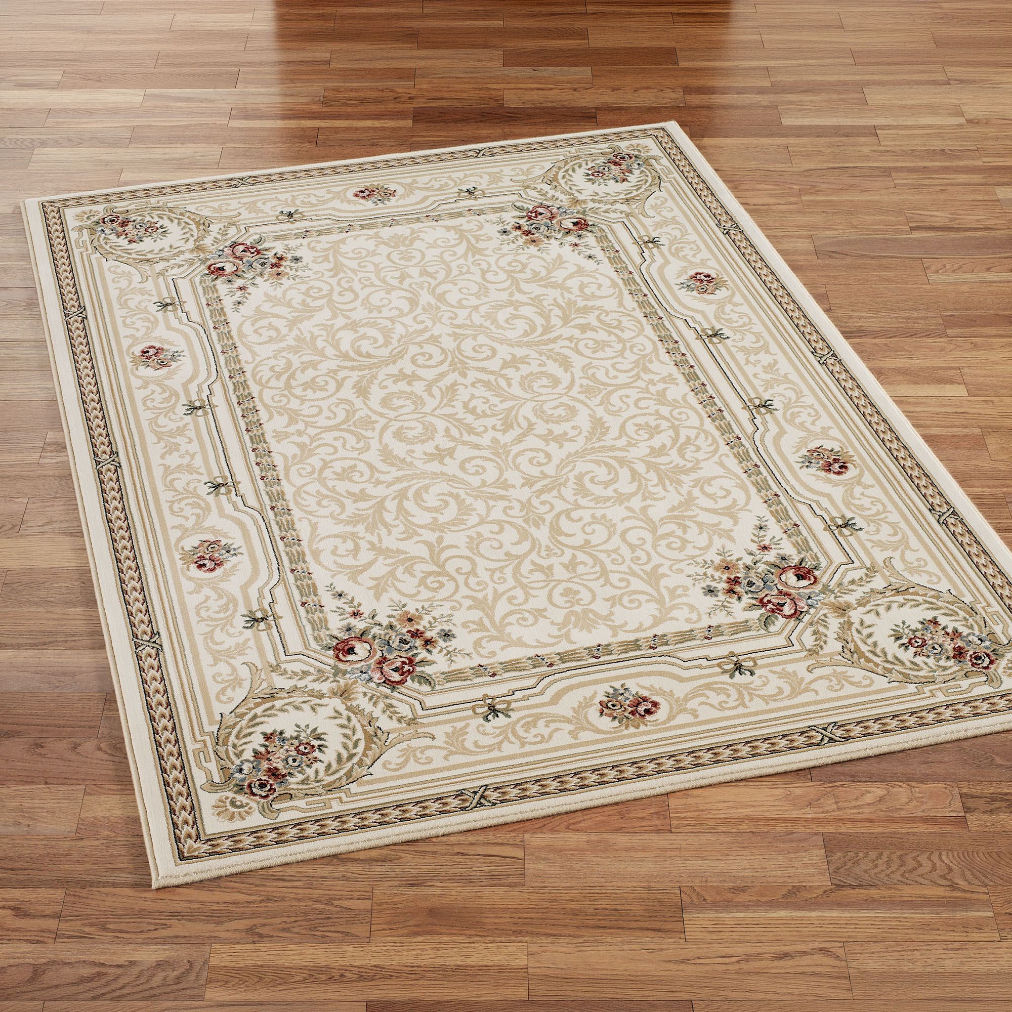 Imogene Garden Acanthus Leaf Scroll Area Rugs