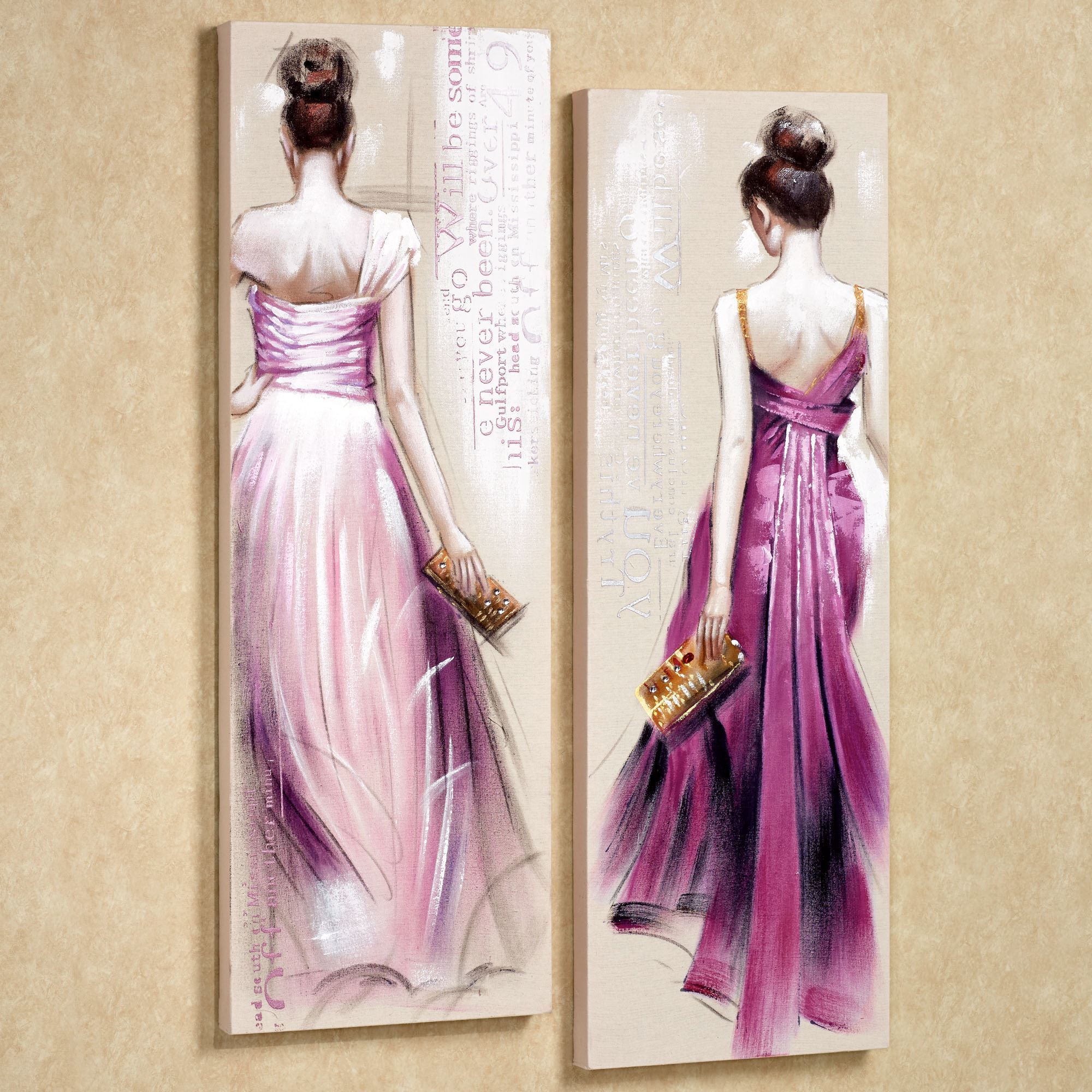 Brunette Beauties Canvas Wall Art Set