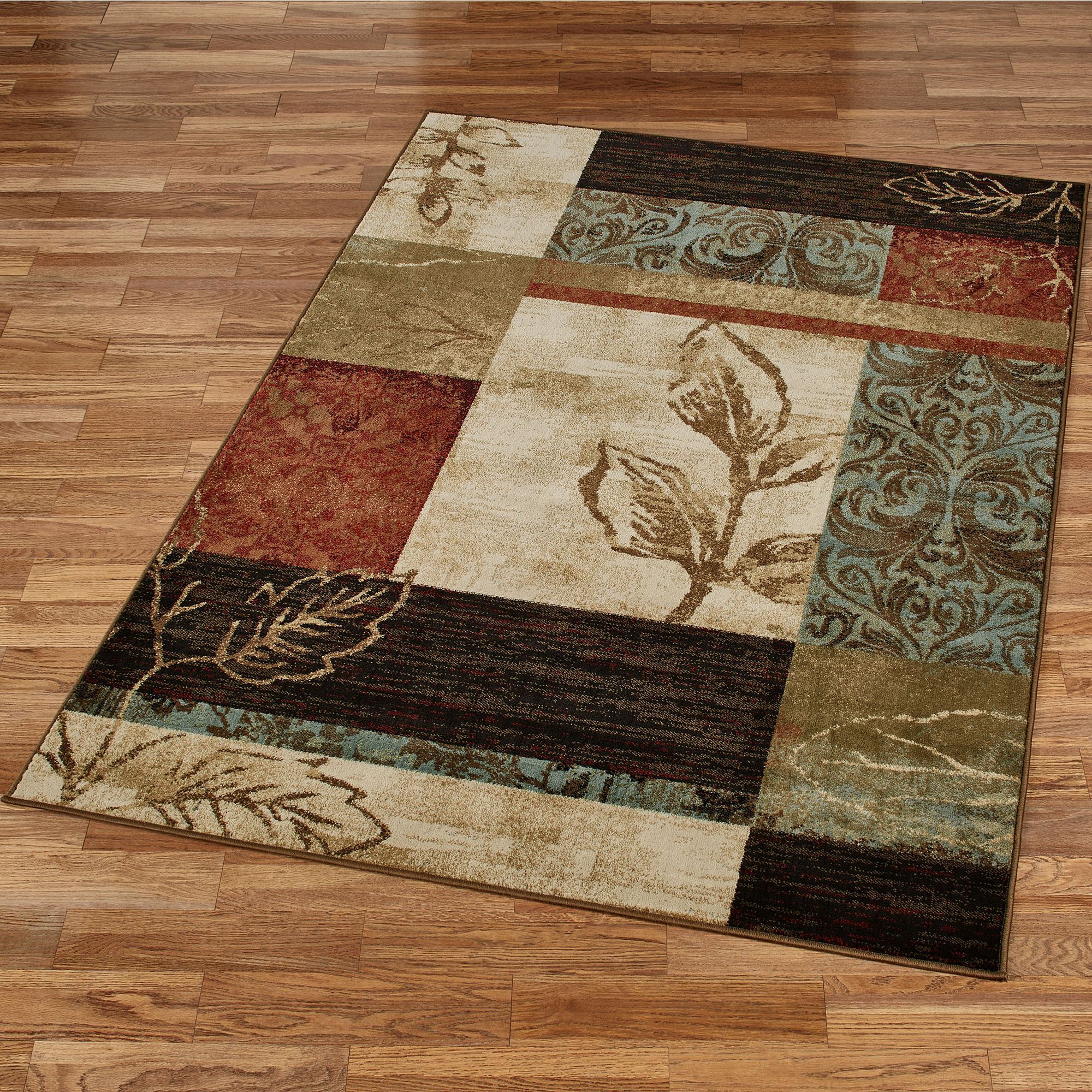 Natures Mirage Block Design Area Rugs