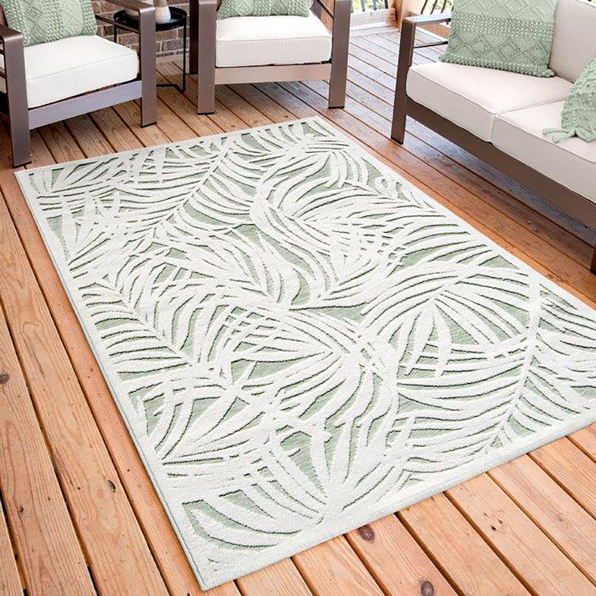 Indoor Outdoor Rugs Nourison Tropical Oasis Indoor/Outdoor Modern