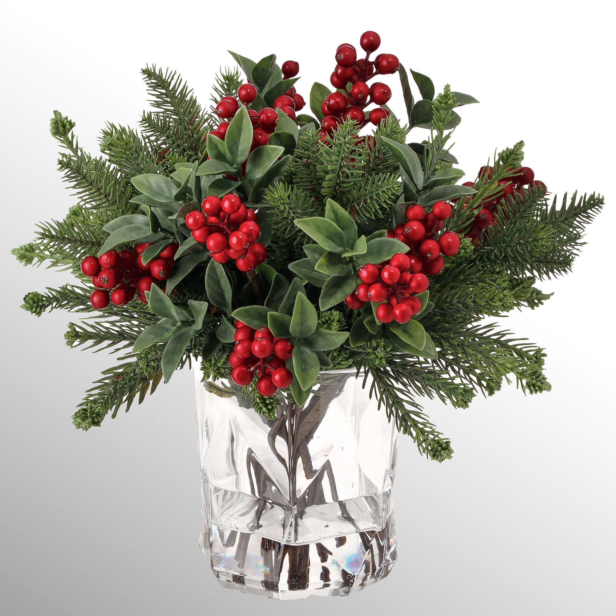 Berry and Pine Arrangement Red/Green