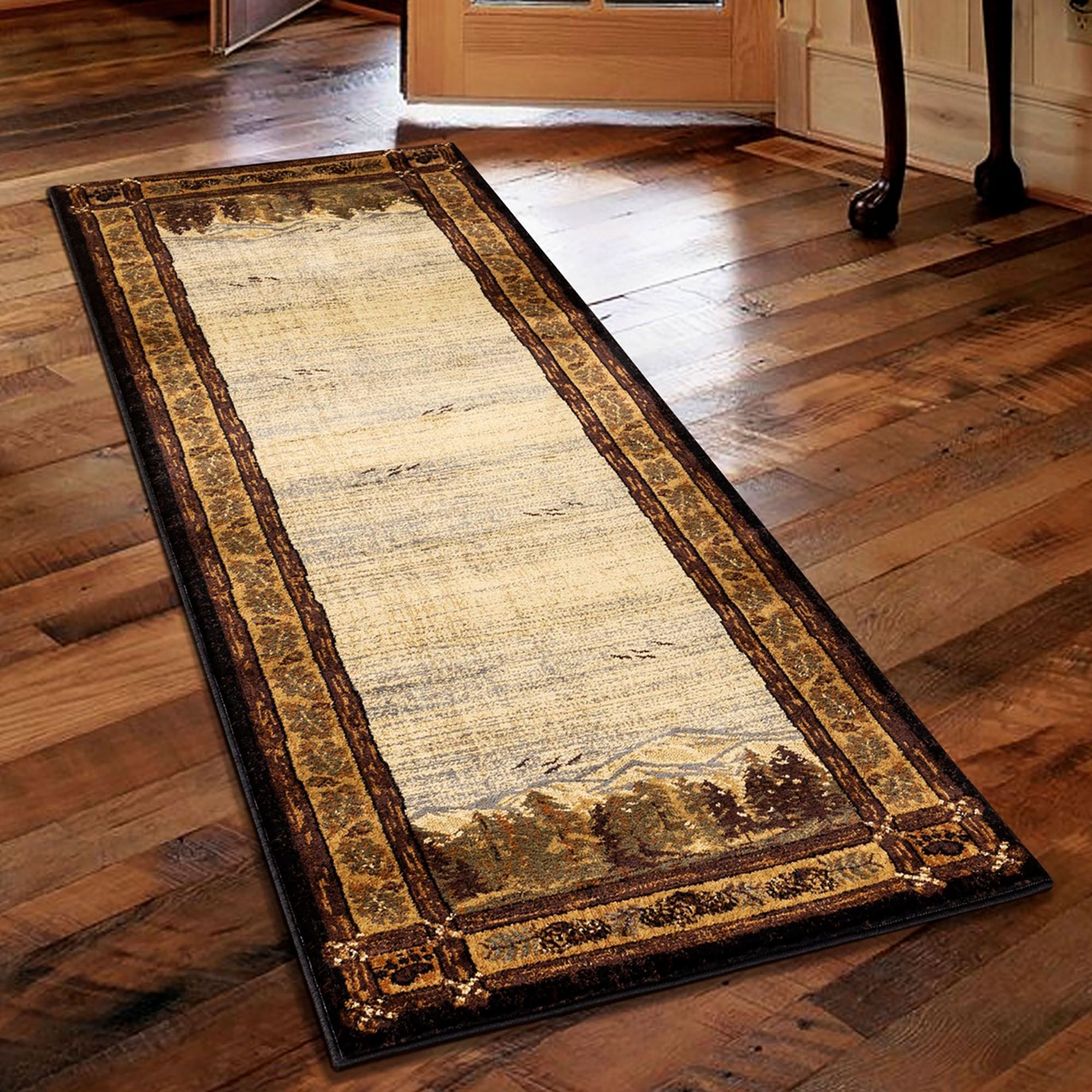 Pine Trees Rug Runner Multi Warm 2'7