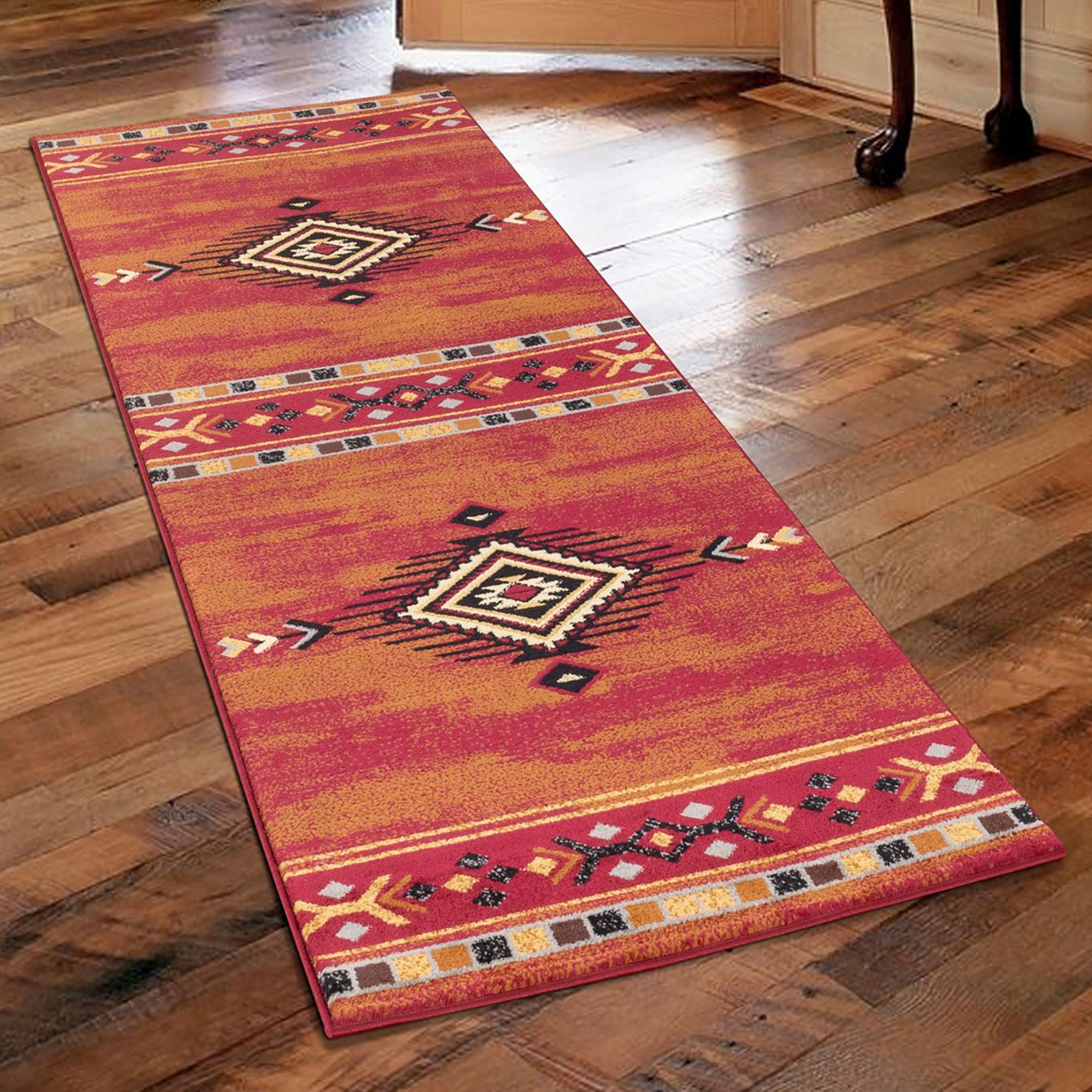 Southwest Fever Wine Diamond Design Area Rugs