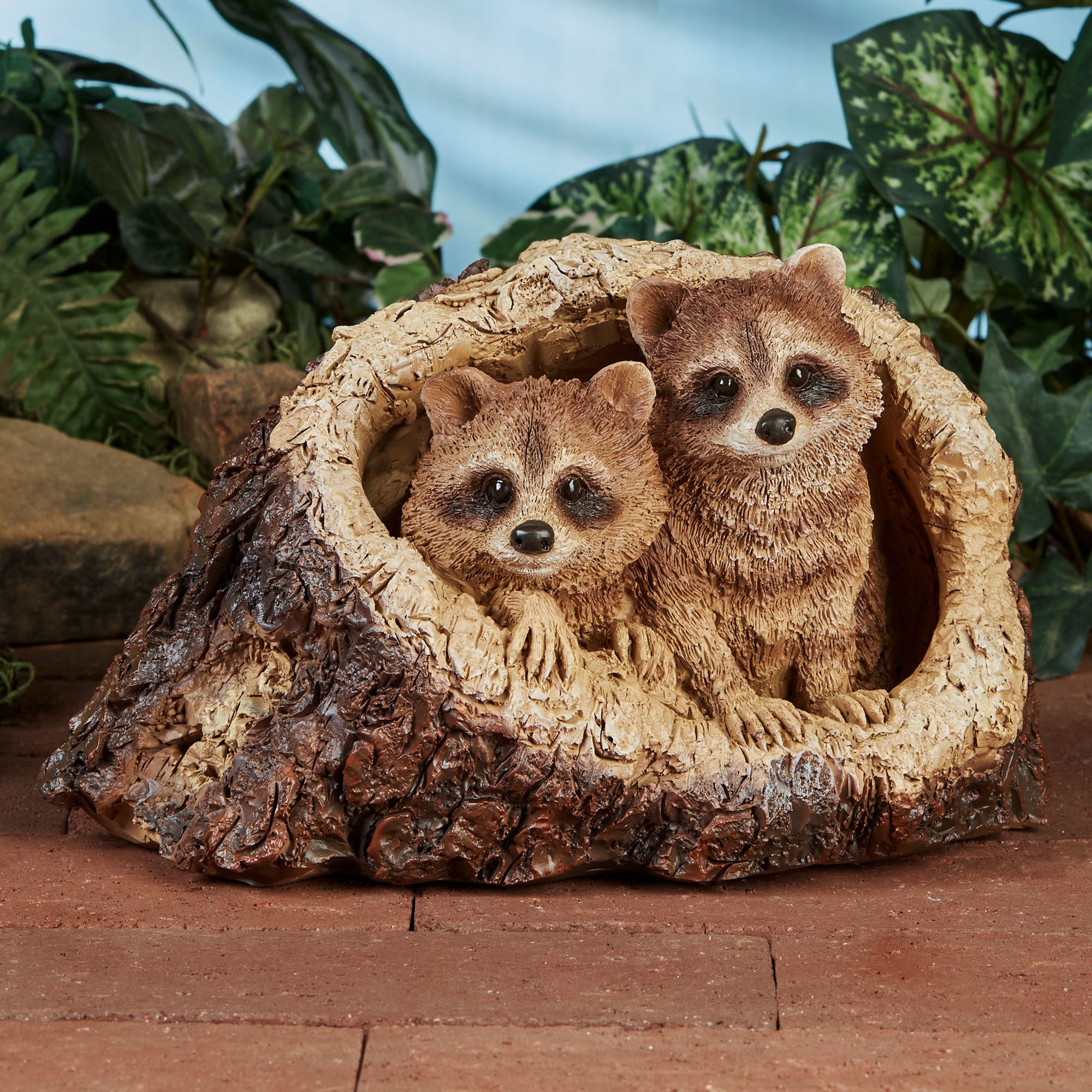 Backyard Design Raccoon Raccoons Outdoor Garden Statue from Timber Tails by Roman